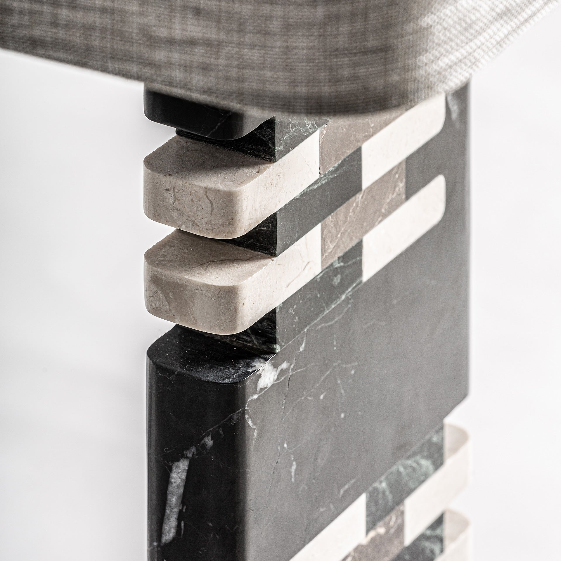 Art Deco Marble Table Lamp - Black & Gold