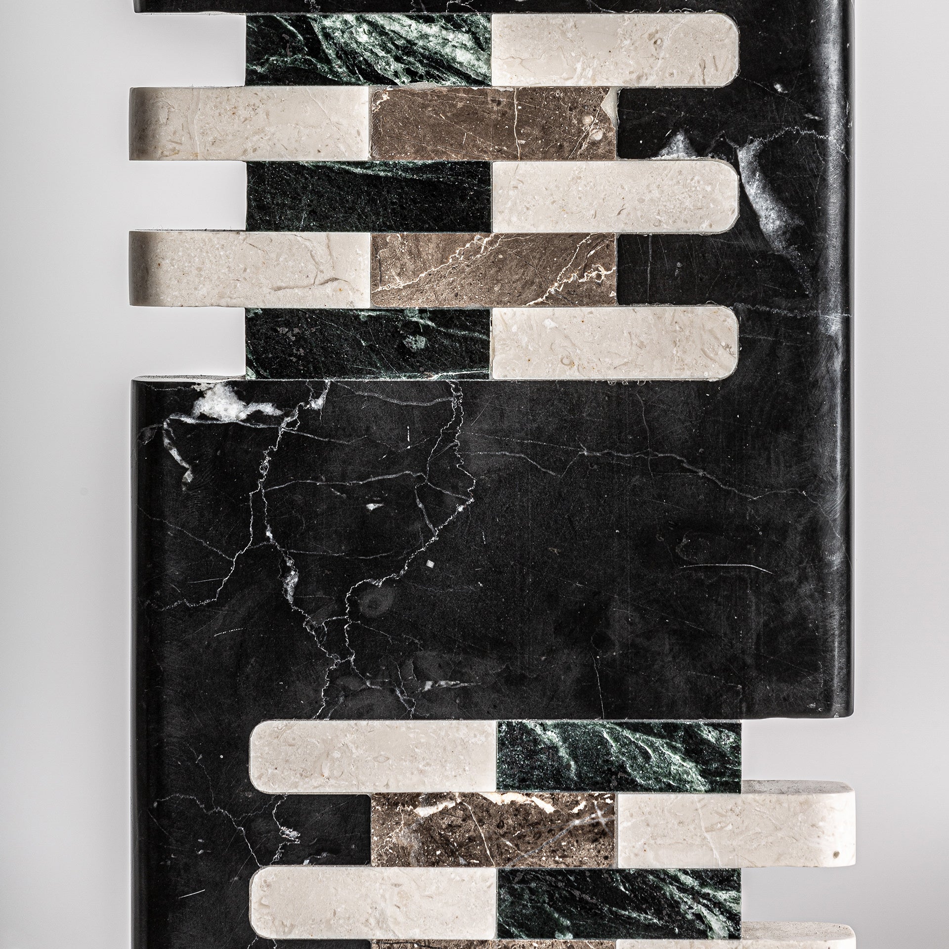 Art Deco Marble Table Lamp - Black & Gold