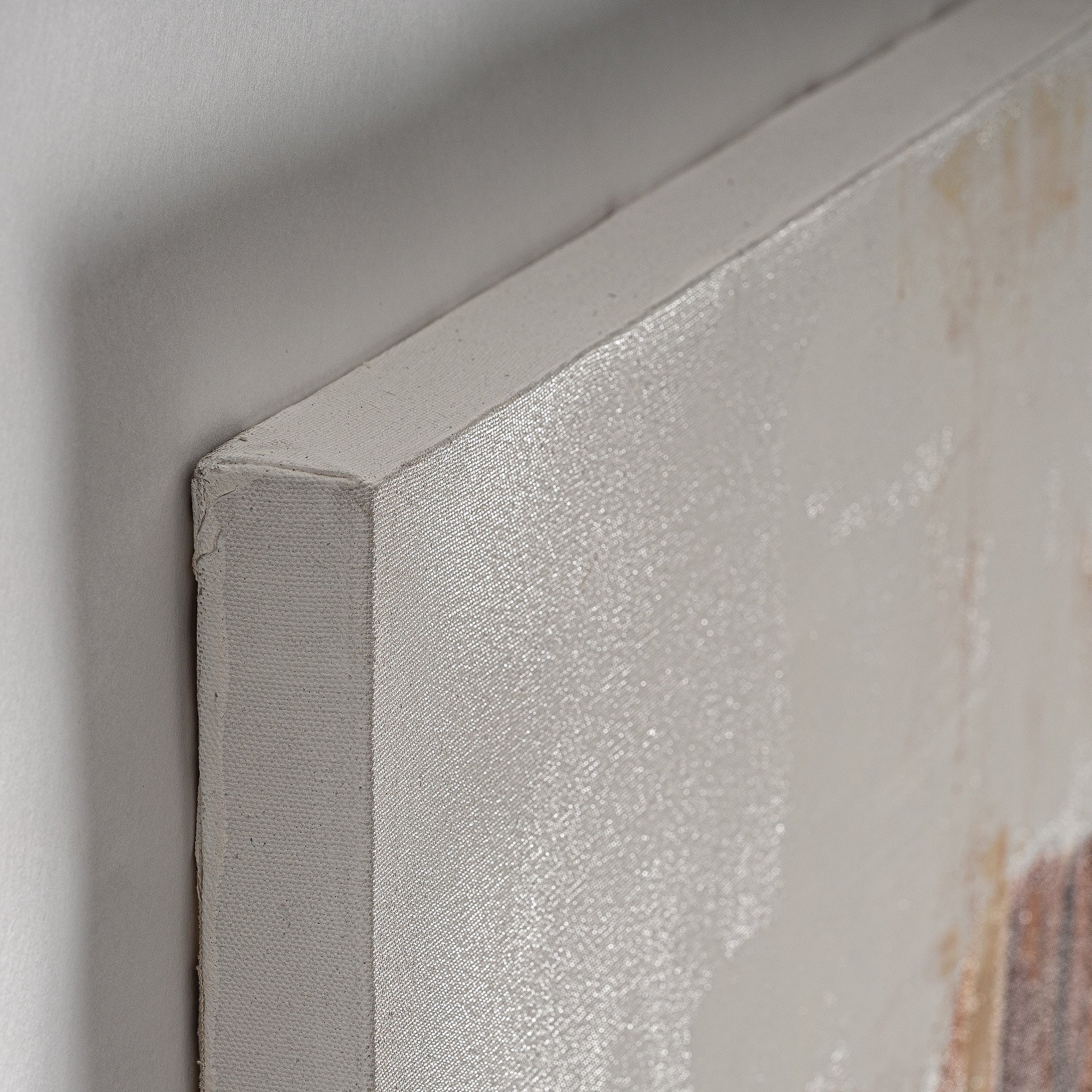 Yeray Contemporary Canvas Wall Art - Handmade Brown Abstract