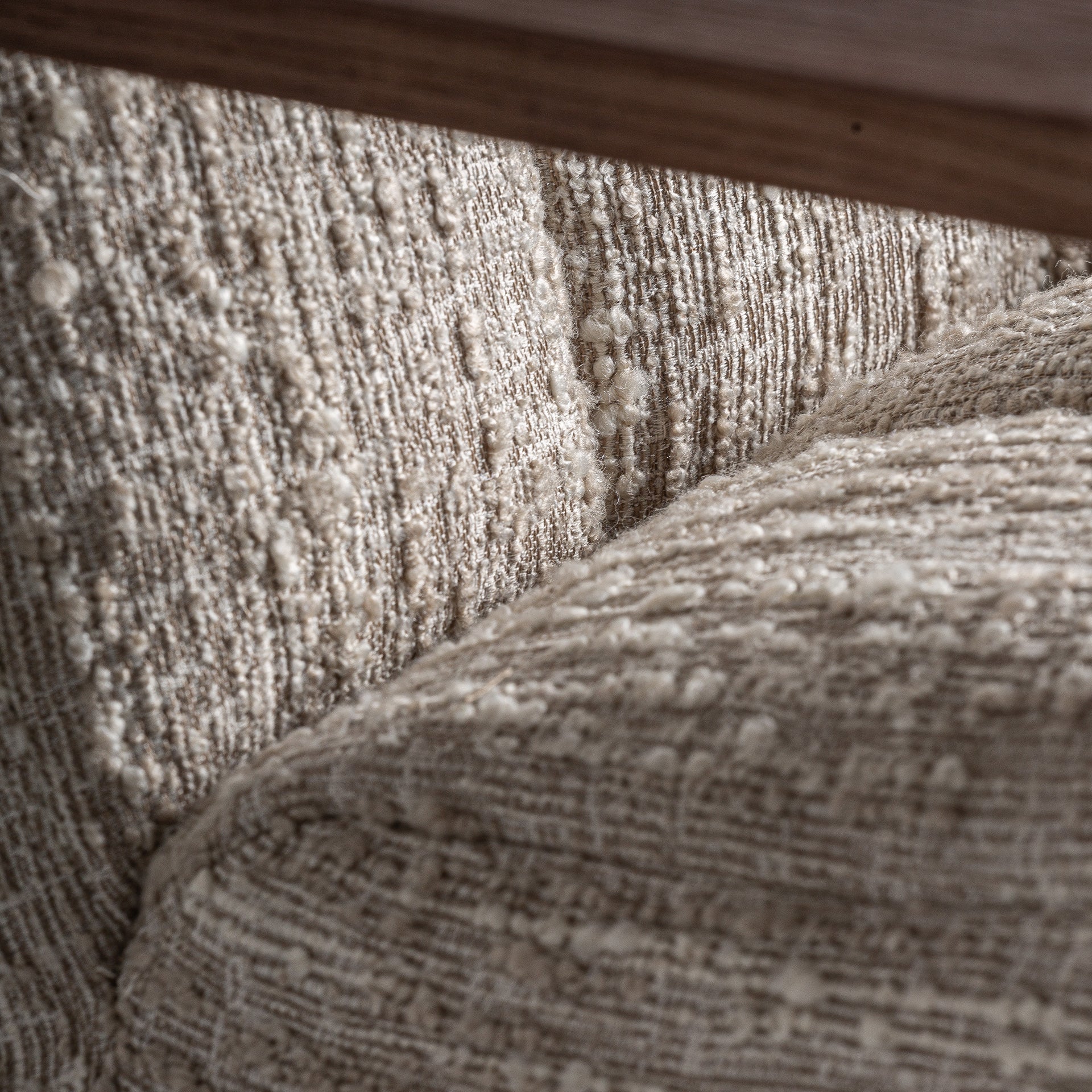 Habouey Art Deco Armchair - Beige Marbled Polyester with Gold Steel Frame