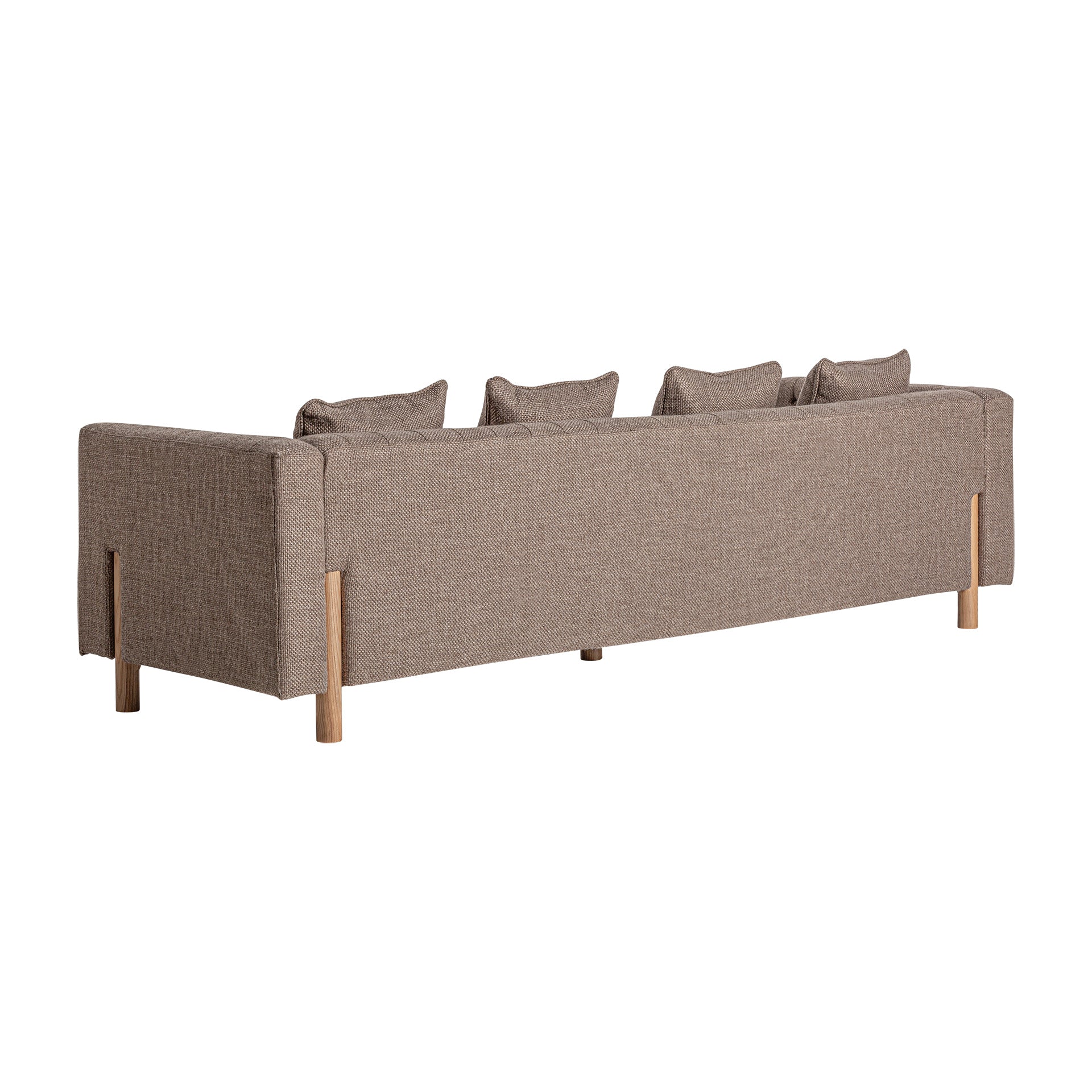 Carlton Colonial Sofa - Beige Marbled Polyester with Pine Wood Frame