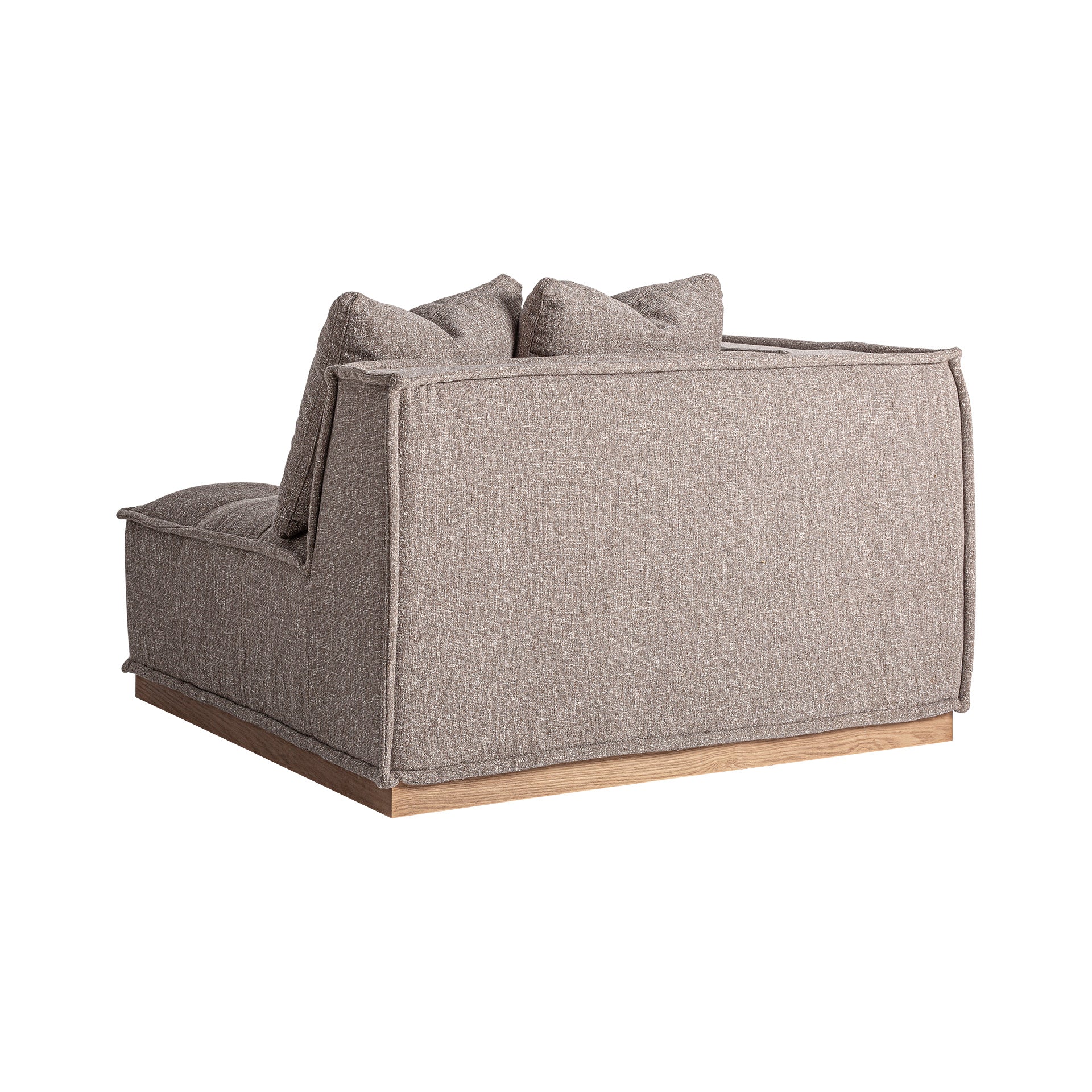 Aspach Contemporary Corner Sofa Module - Brown Marbled Polyester