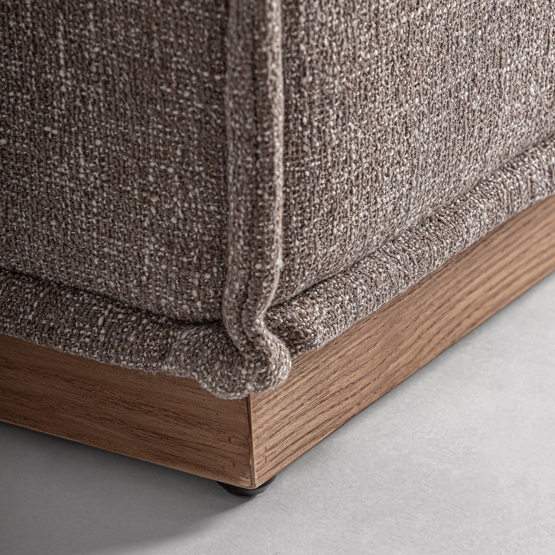 Aspach Contemporary Corner Sofa Module - Brown Marbled Polyester