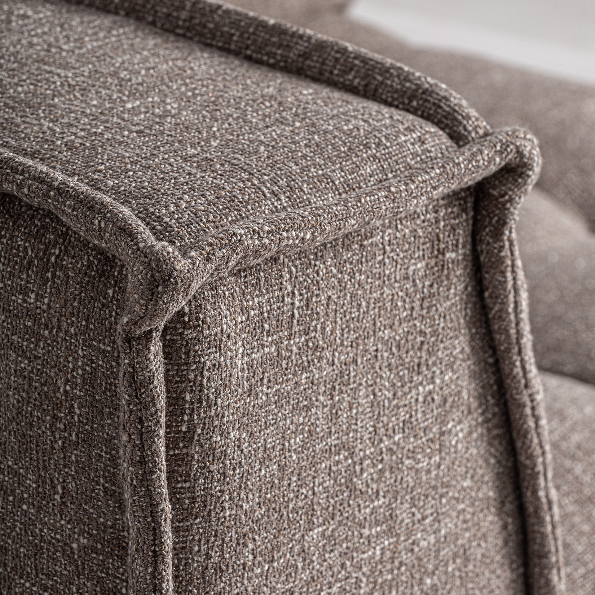 Aspach Contemporary Corner Sofa Module - Brown Marbled Polyester