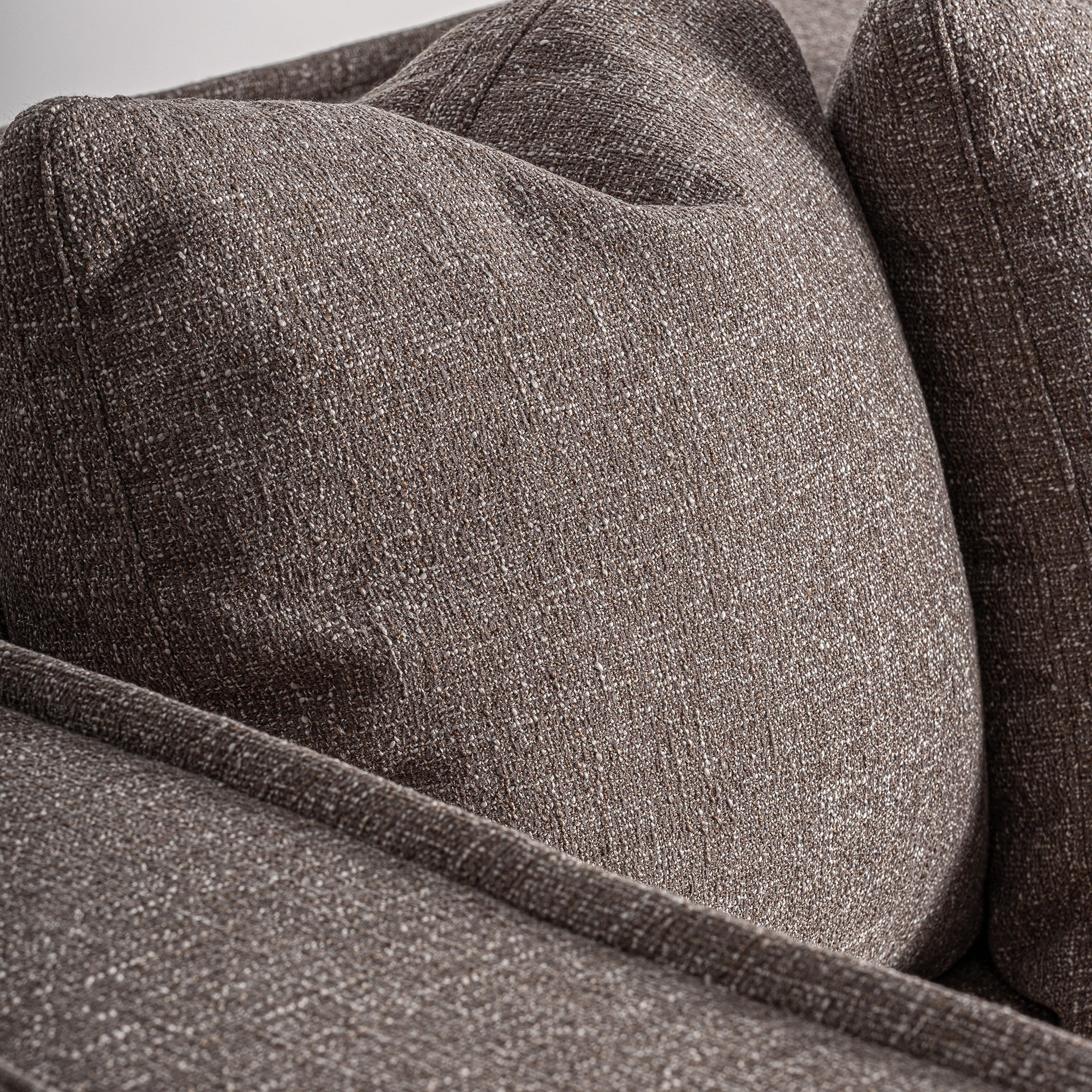 Aspach Contemporary Corner Sofa Module - Brown Marbled Polyester