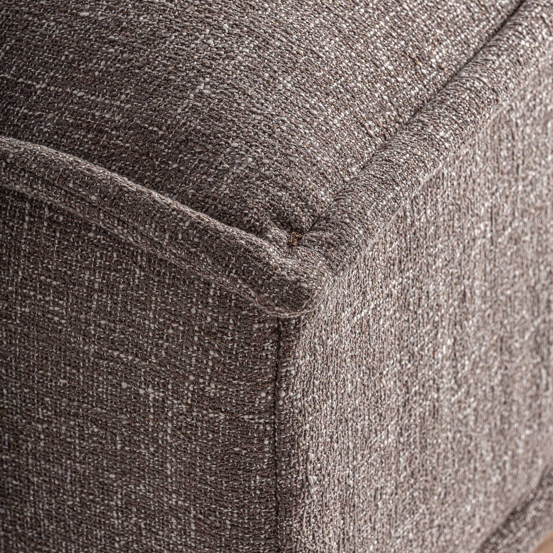 Aspach Central Sofa Module - Contemporary Brown Polyester & Pine