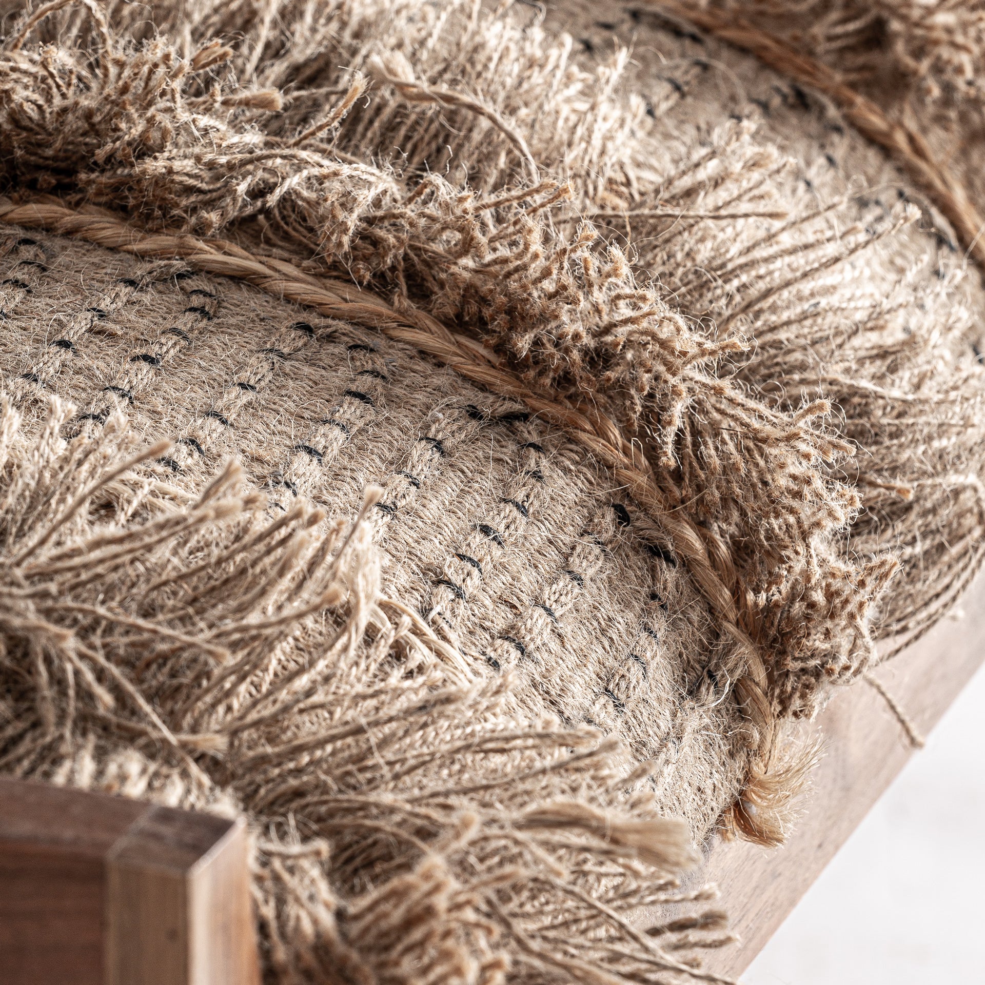 Corao Boho Bench - Mango Wood & Cotton Seating