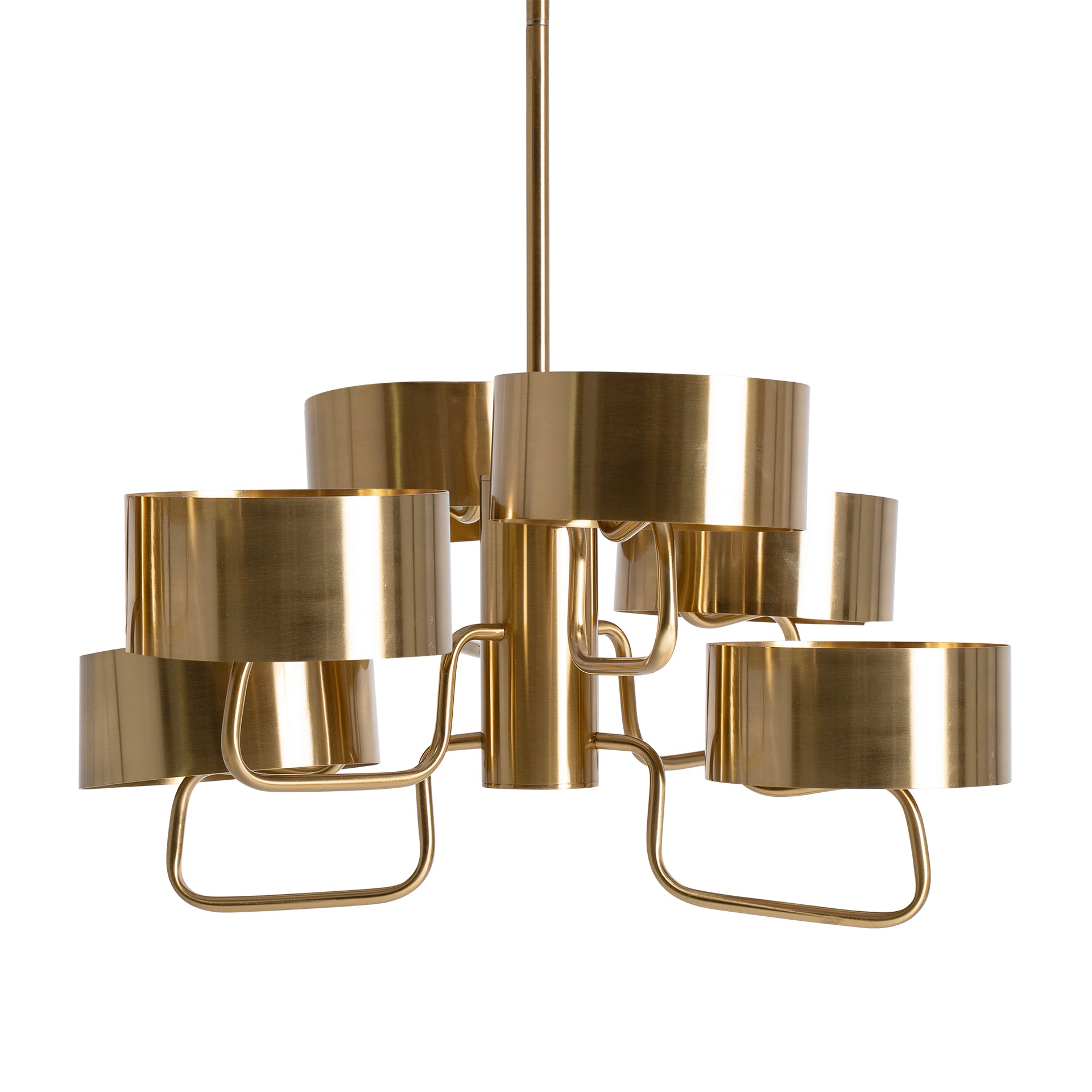Bruna Art Deco Ceiling Lamp - Gold Steel Pendant Light