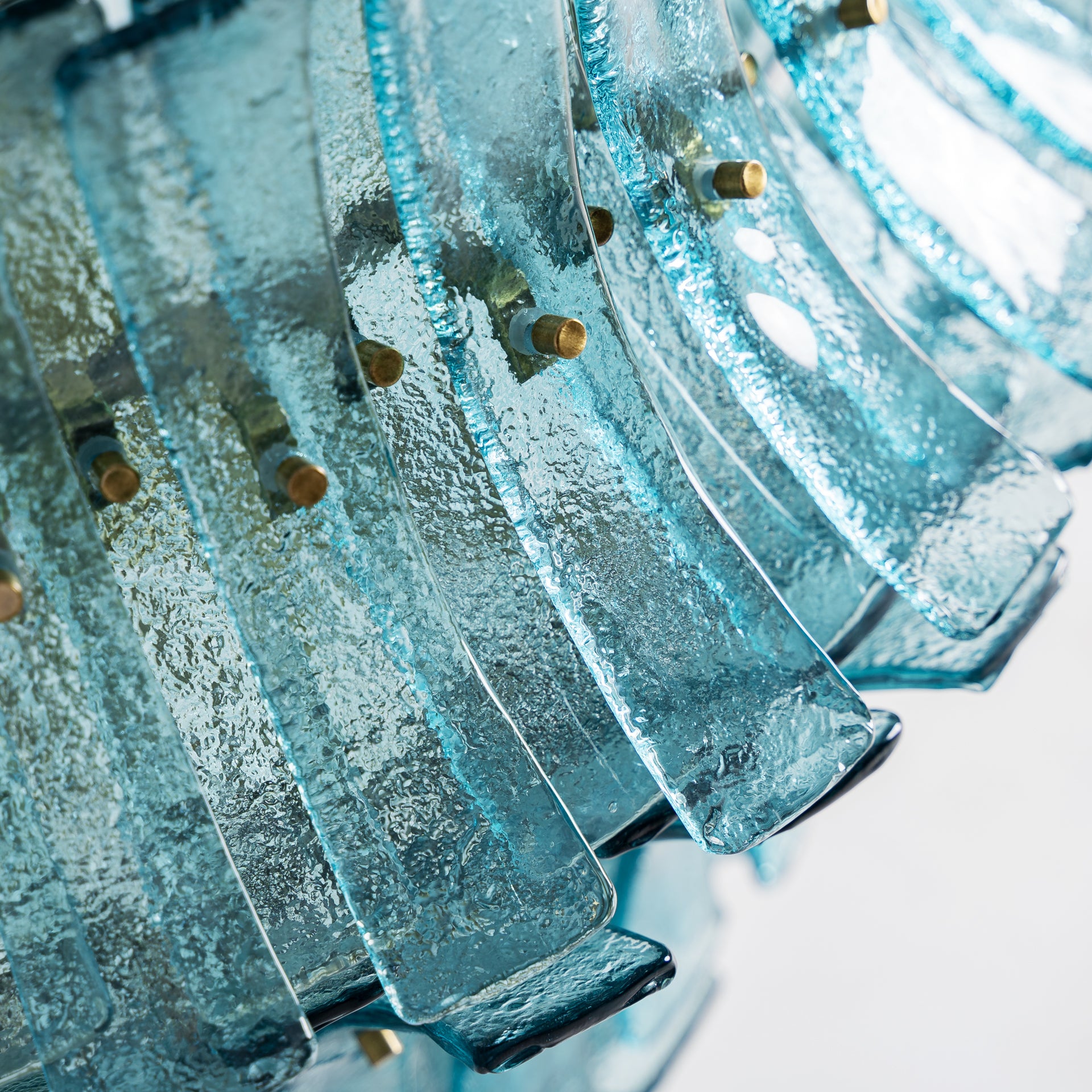 Civenna Vintage Crystal Ceiling Lamp - Blue & Bronze