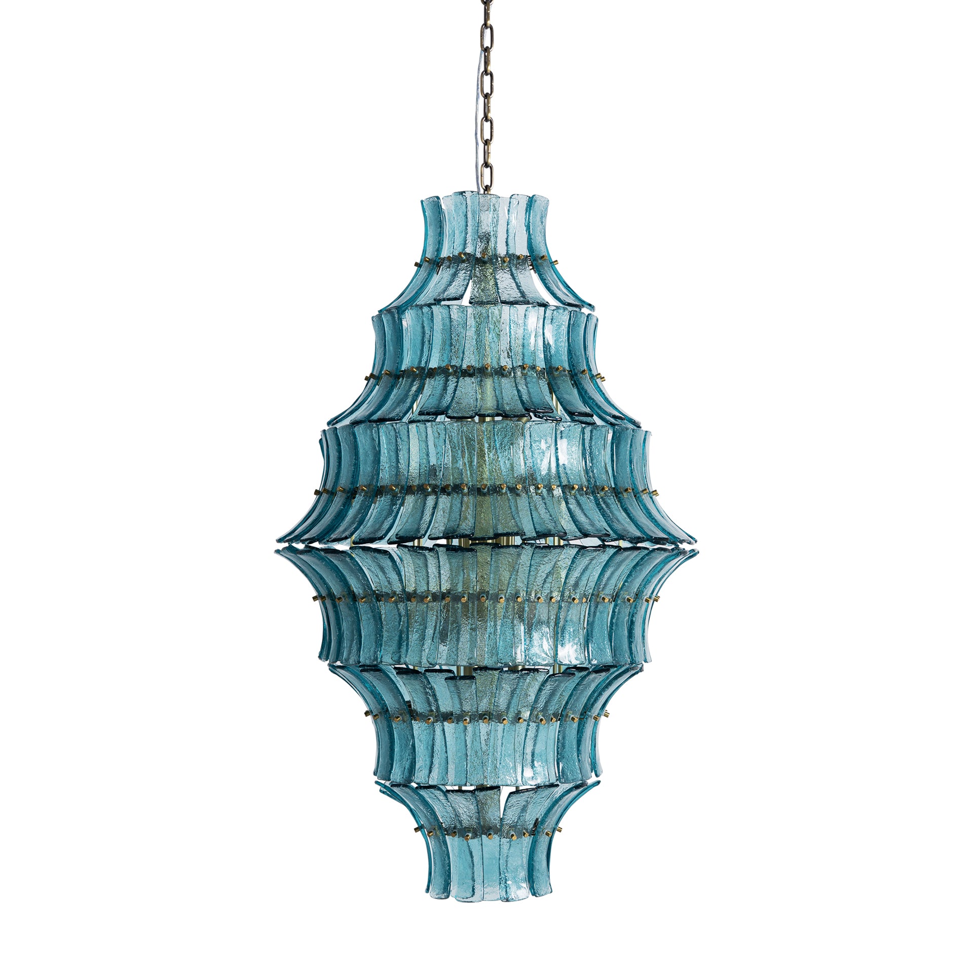 Civenna Vintage Crystal Ceiling Lamp - Blue & Bronze