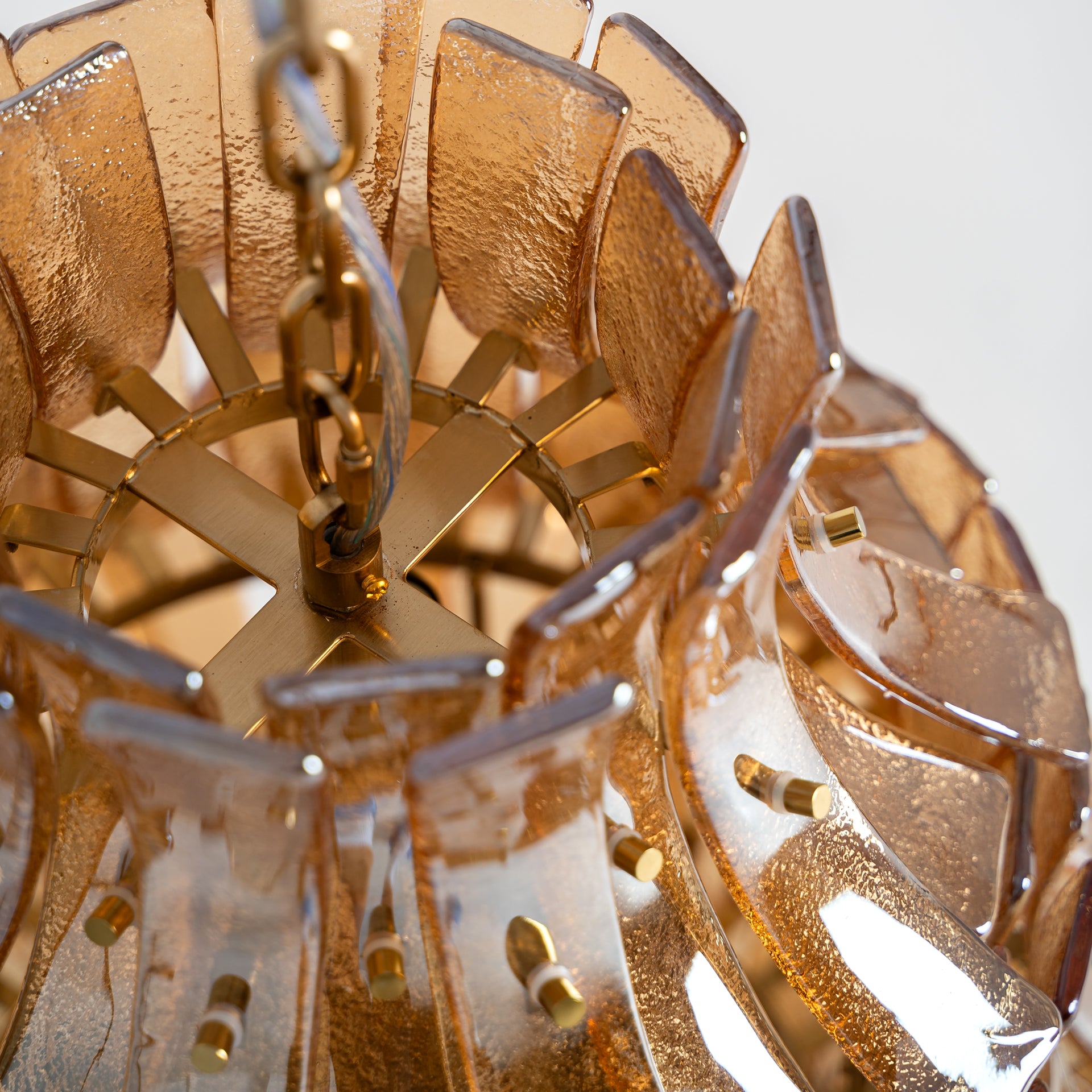 Lierna Vintage Crystal Ceiling Lamp - Brown & Copper