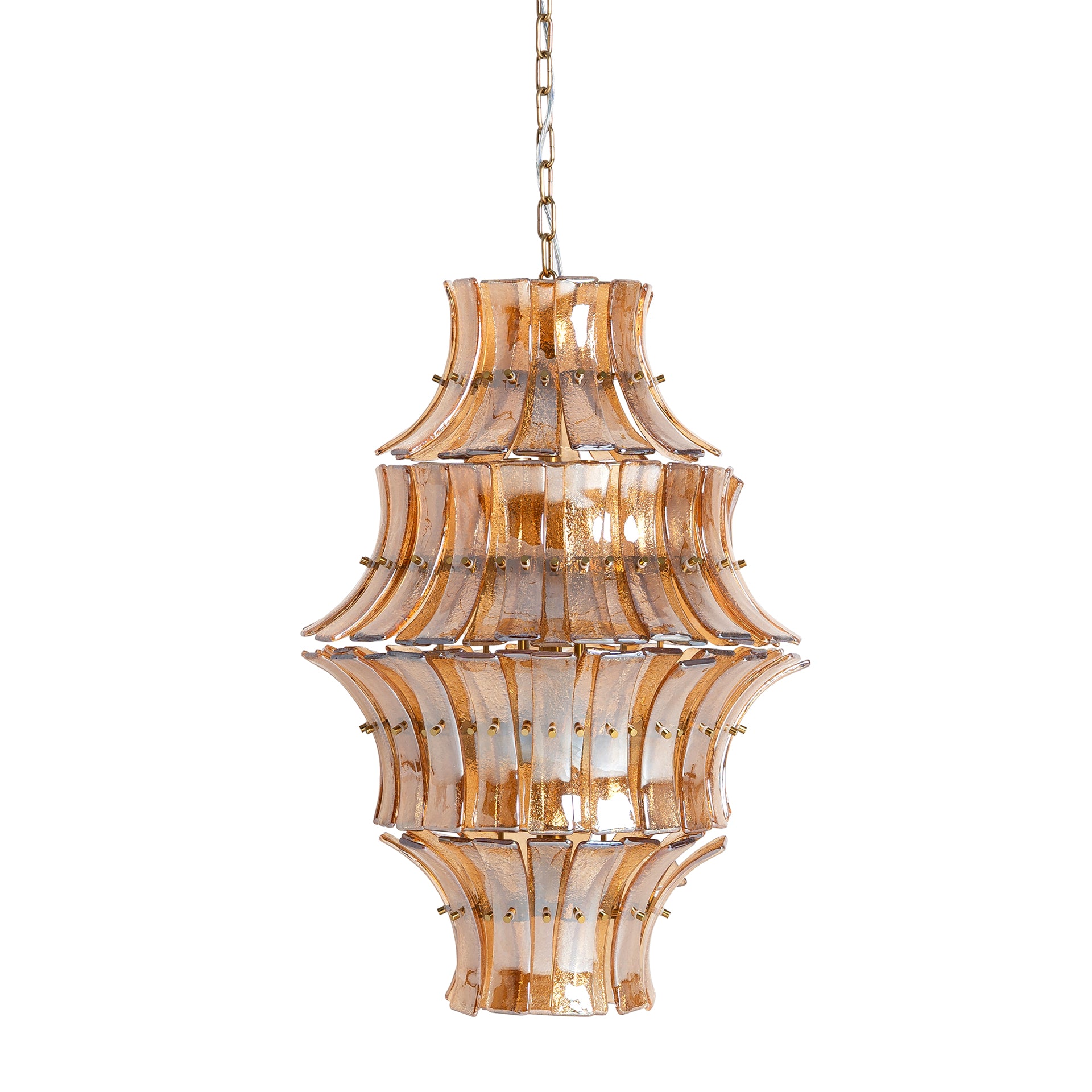 Lierna Vintage Crystal Ceiling Lamp - Brown & Copper
