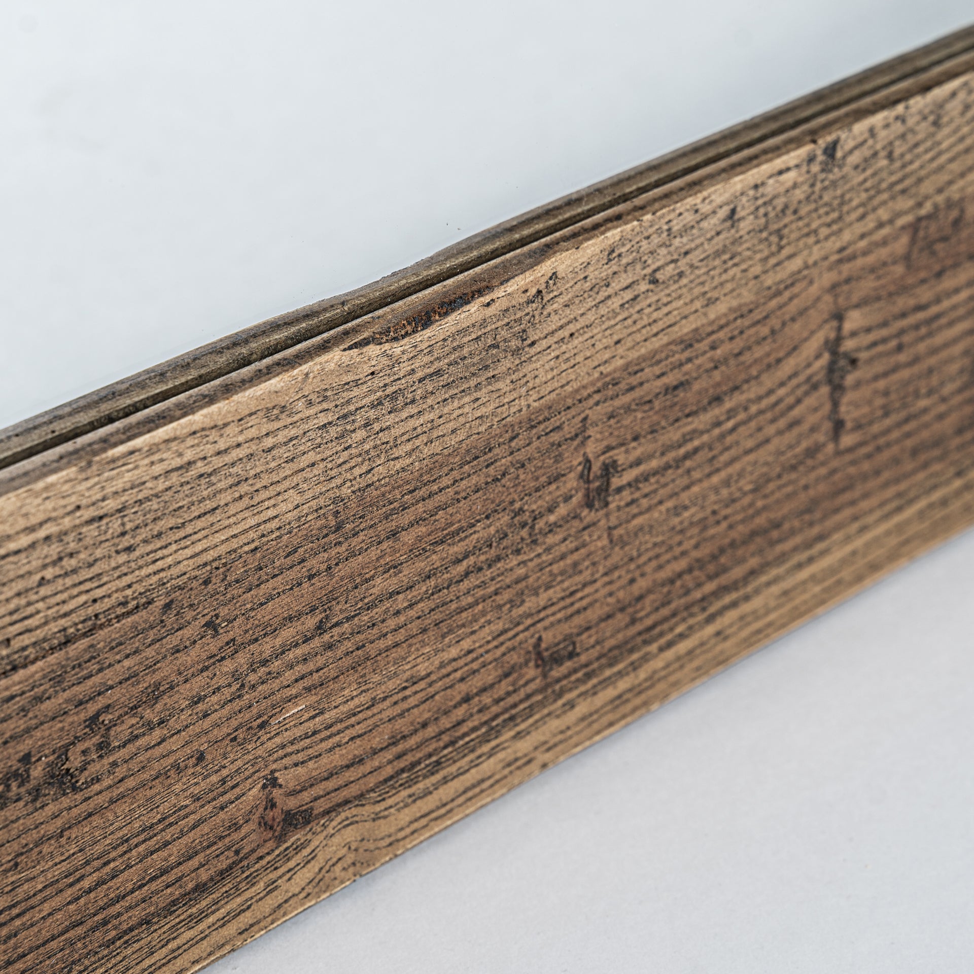 Norvik Contemporary Elm Wood Mirror - Brown Frame