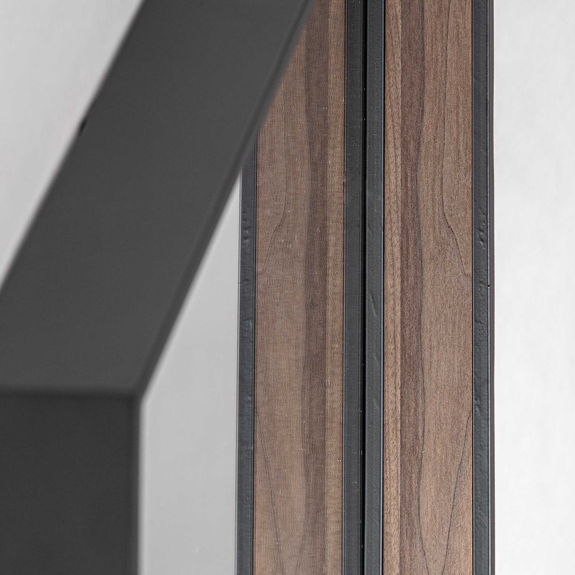 Xylon Contemporary Black Iron Mirror