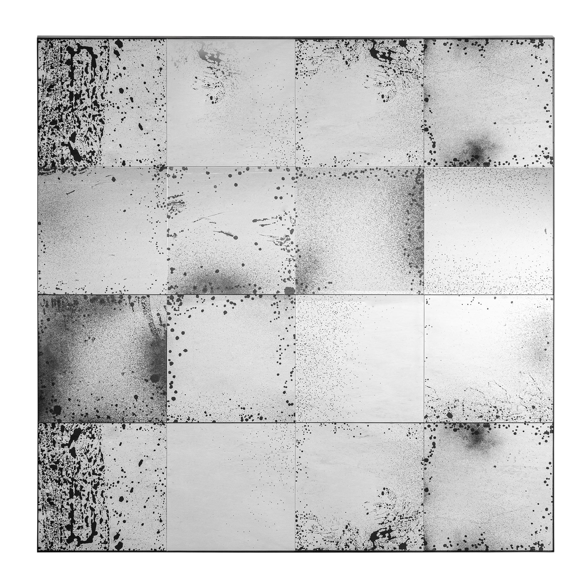 Noir Reflection - Modern Black Iron Mirror