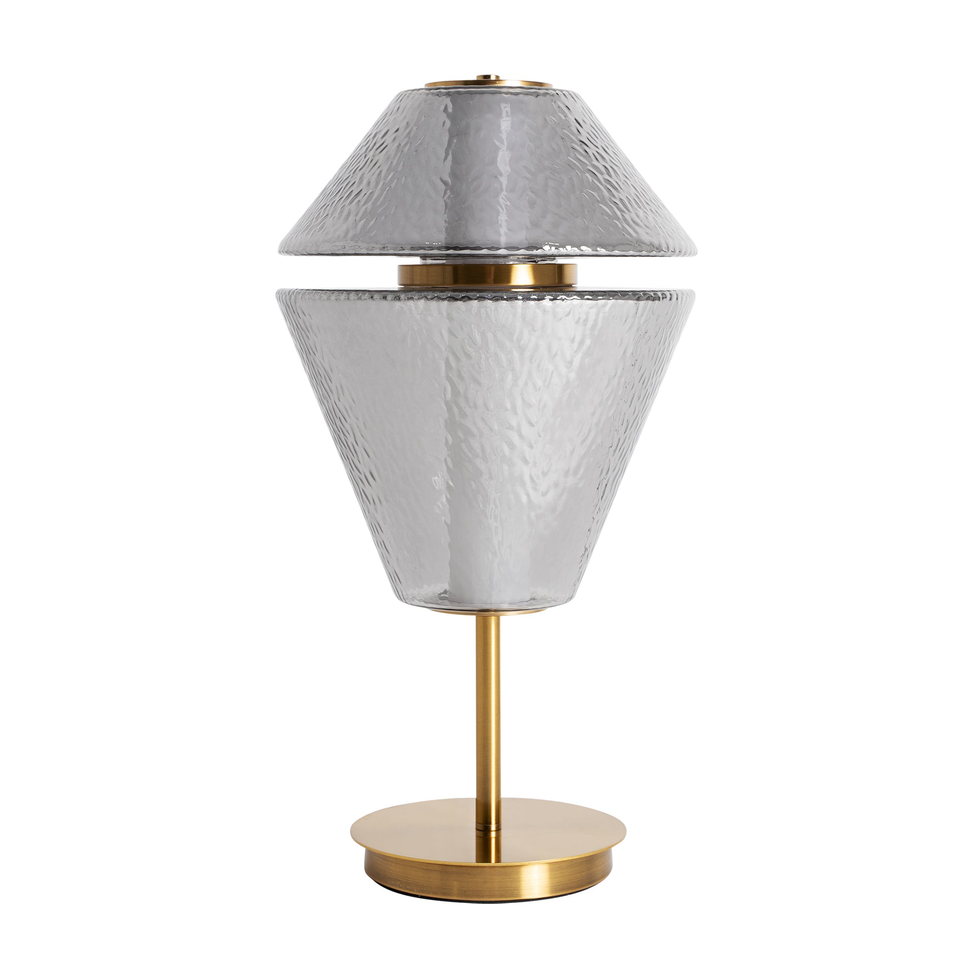 Aine Vintage Crystal Table Lamp - Grey & Gold