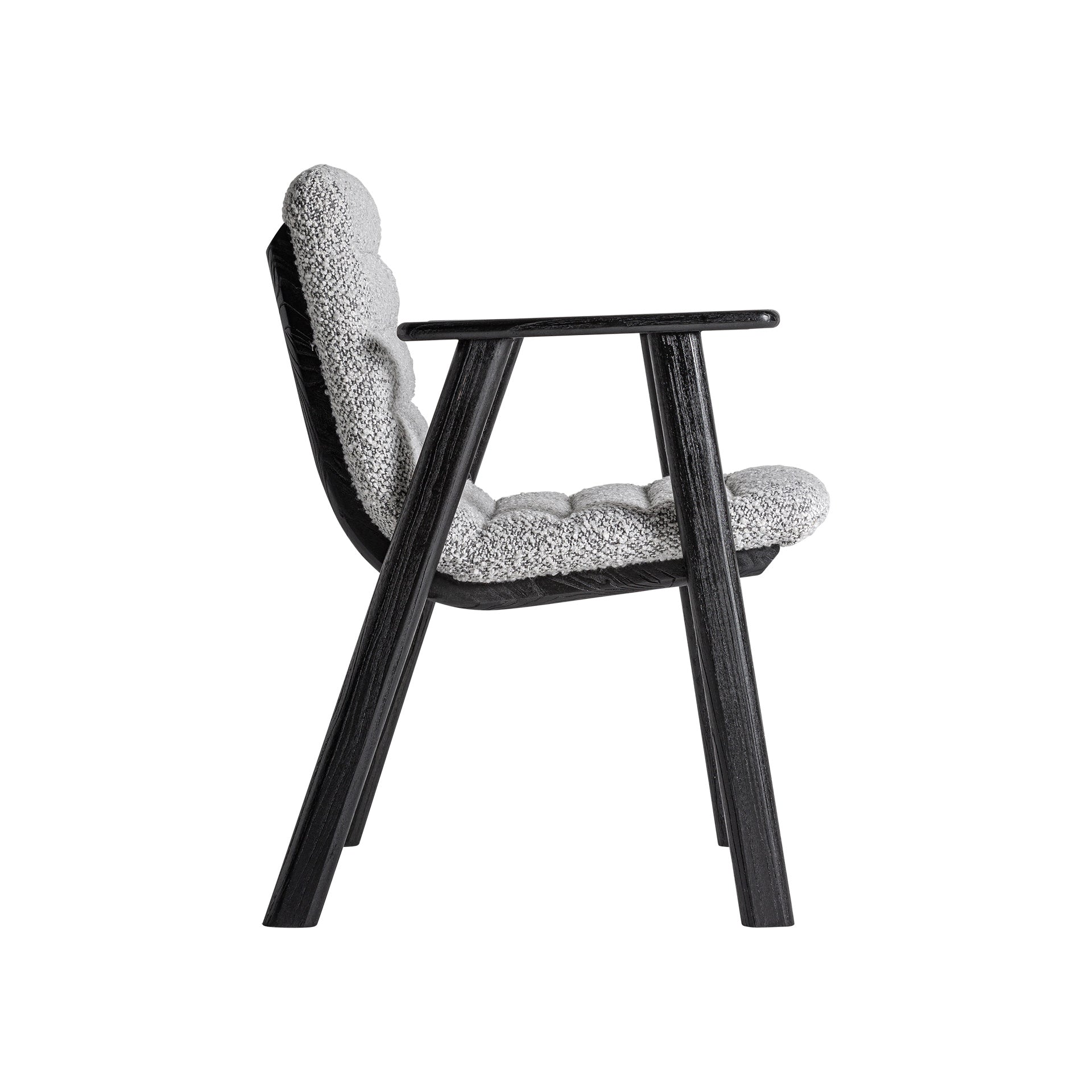 Jacquard Contemporary Oak Chair in Black & Grey