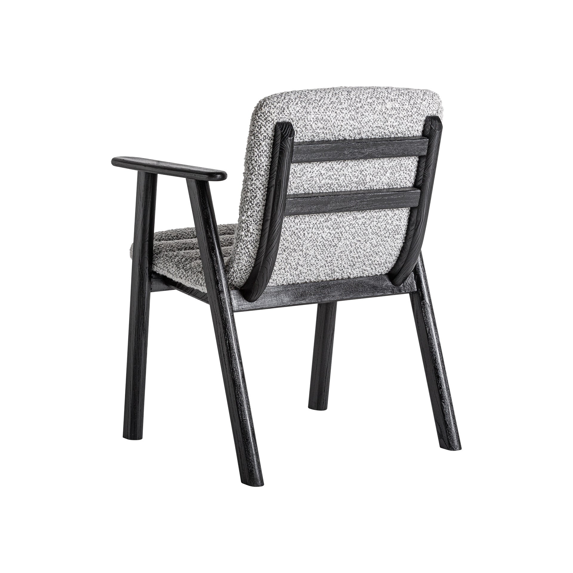 Jacquard Contemporary Oak Chair in Black & Grey