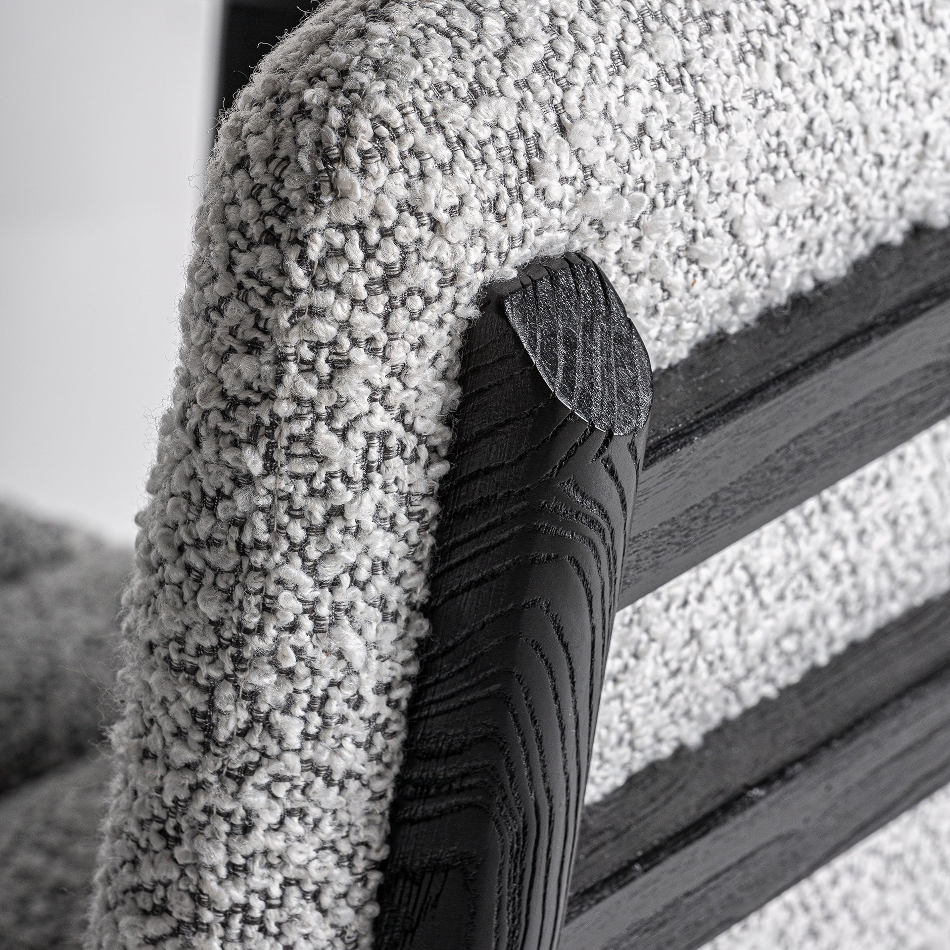 Jacquard Contemporary Oak Chair in Black & Grey