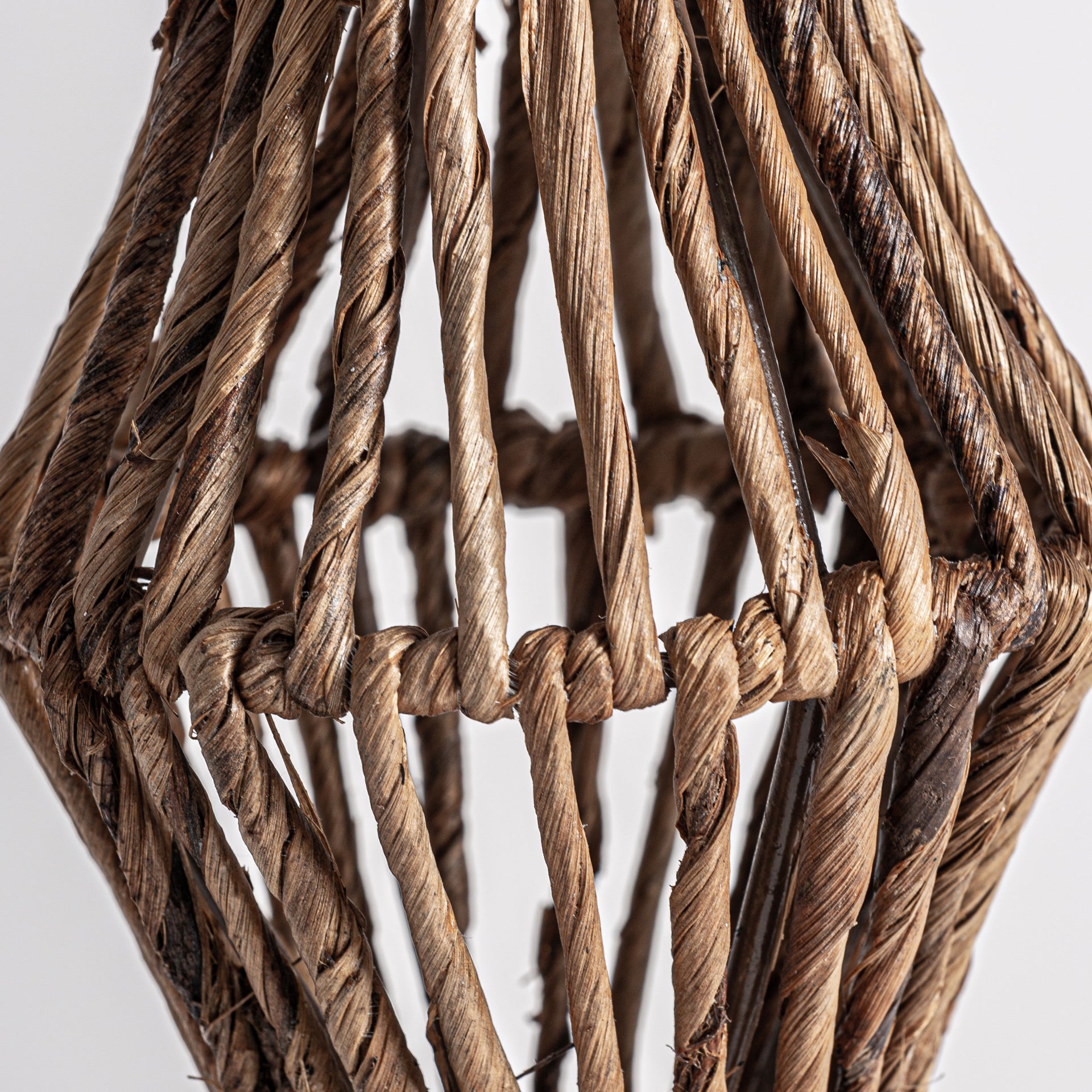 Contemporary Banana Tree Wood Decorative Figure with Iron & Concrete
