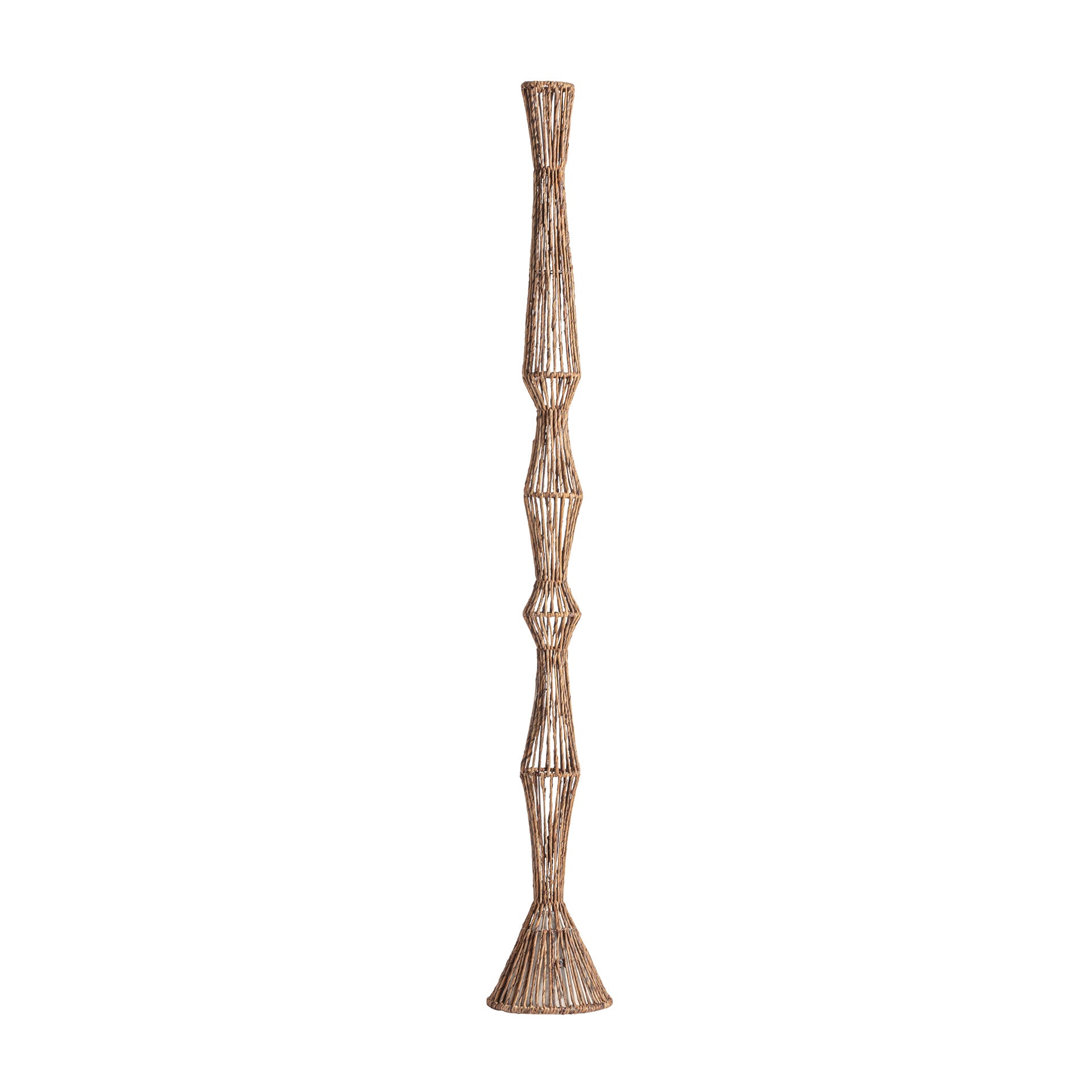 Contemporary Banana Tree Wood Decorative Figure with Iron & Concrete
