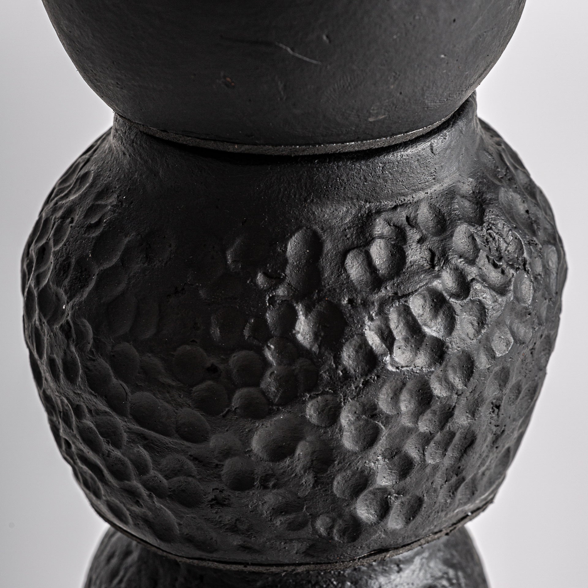 SOMA Minimalist Decorative Figure - Black Terracotta & Marble Sculpture