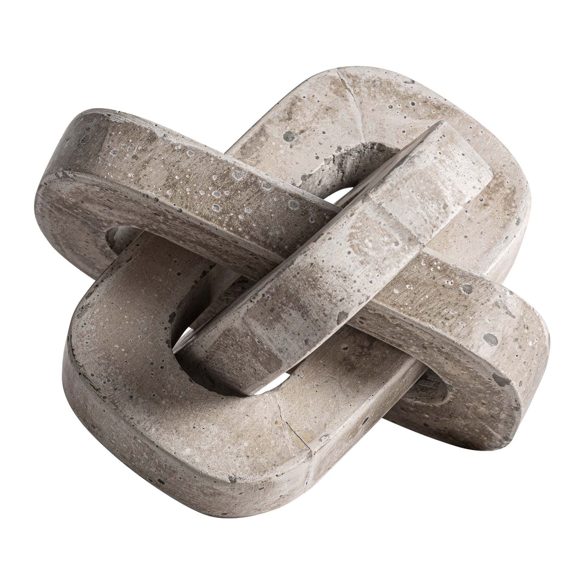 Nexo Contemporary Concrete Decorative Figure - Beige & Sand