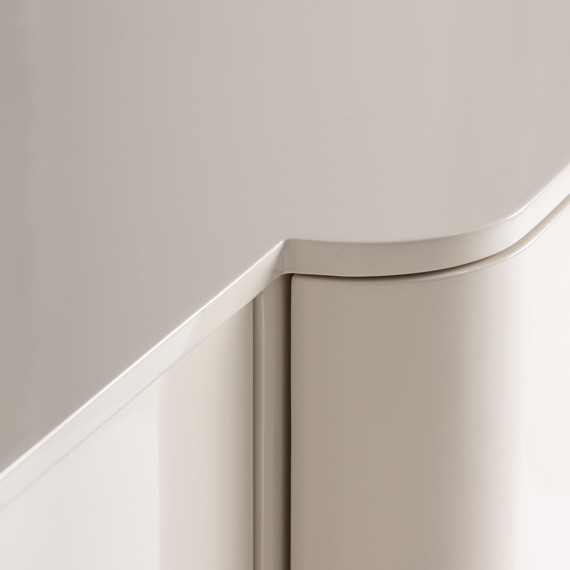 HATON Sideboard - Contemporary Off White MDF Storage Cabinet