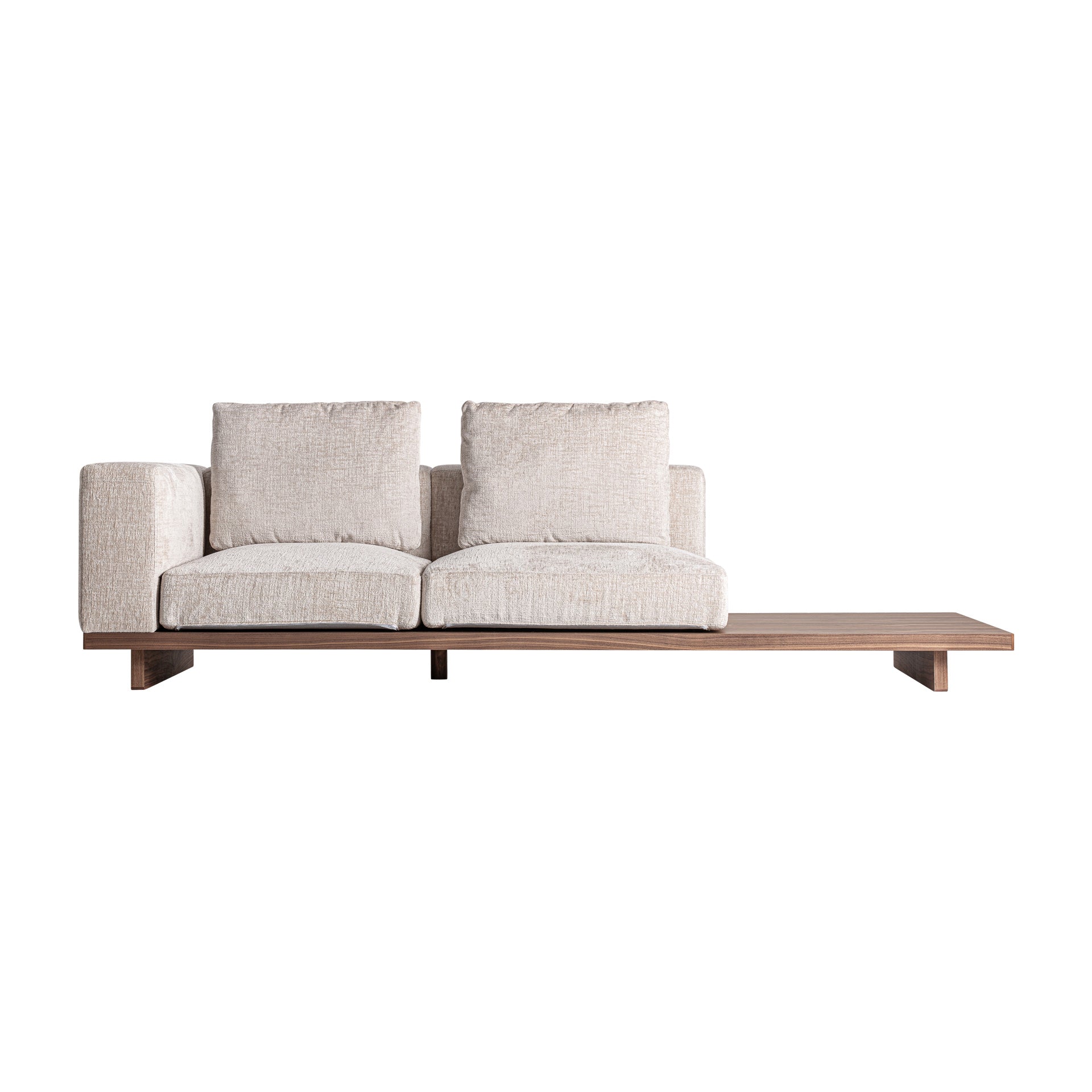 Metti Taupe Corner Sofa Module - Contemporary Modular Seating