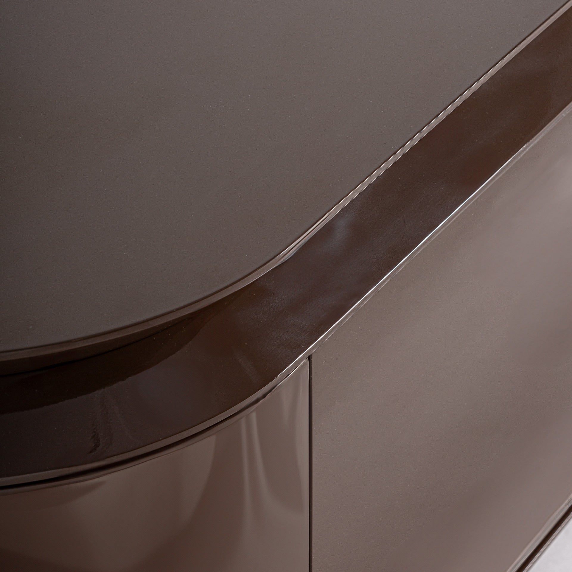 Trubia Contemporary TV Stand - Brown MDF Media Console