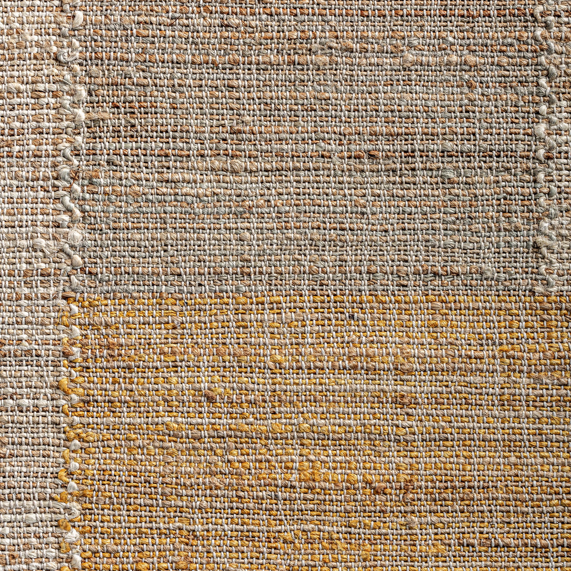 Takara Jute Carpet - Grey & Ochre Cotton Blend