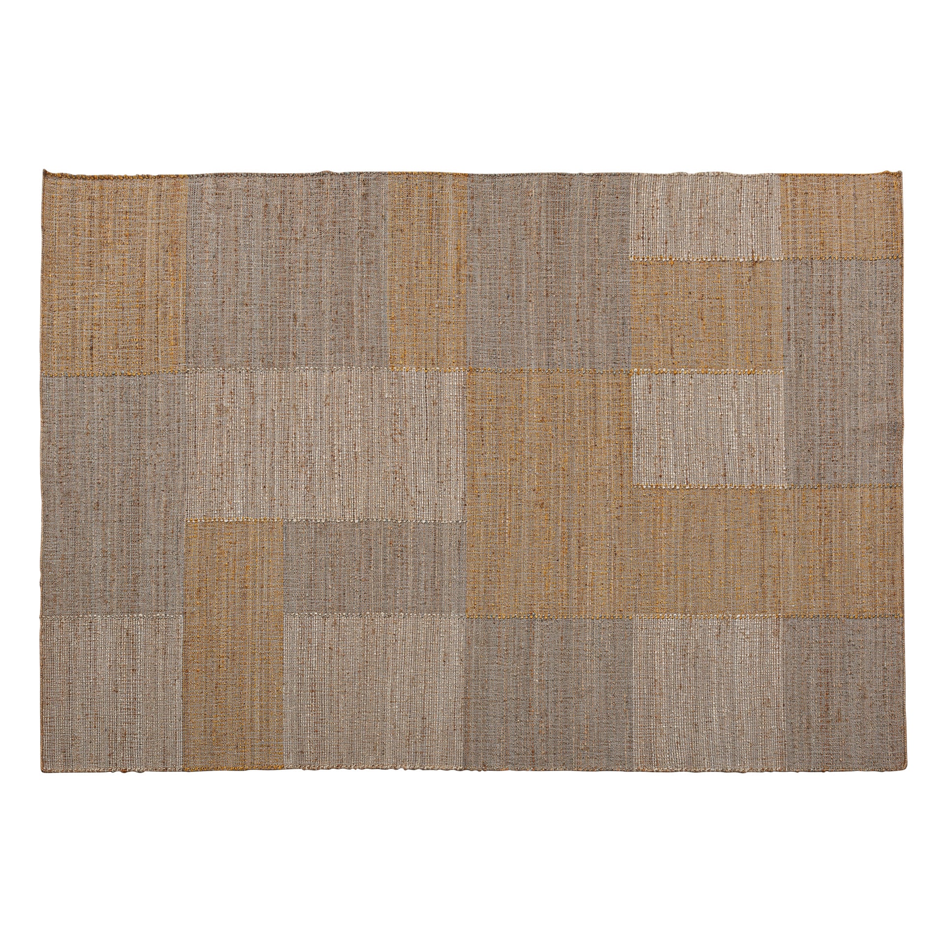 Takara Jute Carpet - Grey & Ochre Cotton Blend