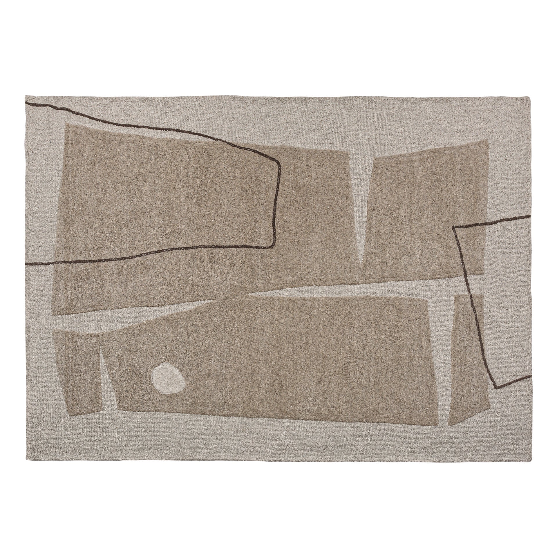 Sisuka Handwoven Wool Carpet - Off White & Beige