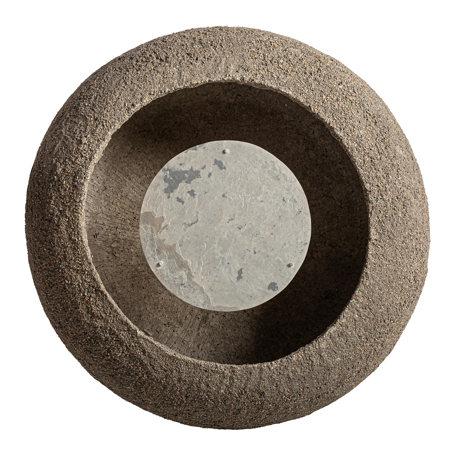 Grey Concrete Wall Lamp with Stone Accent