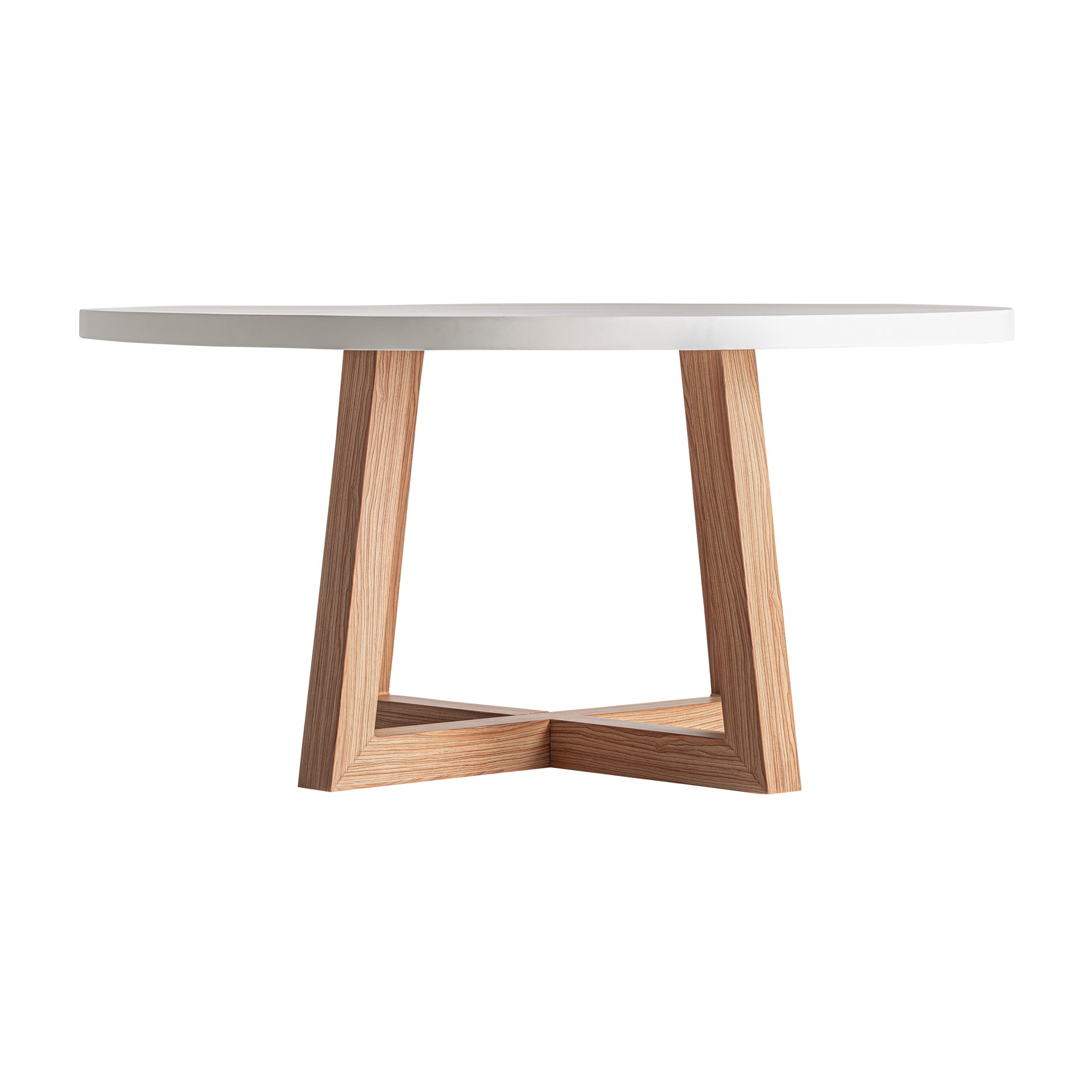 Koshena Dining Table - Contemporary Concrete & Aluminum Design