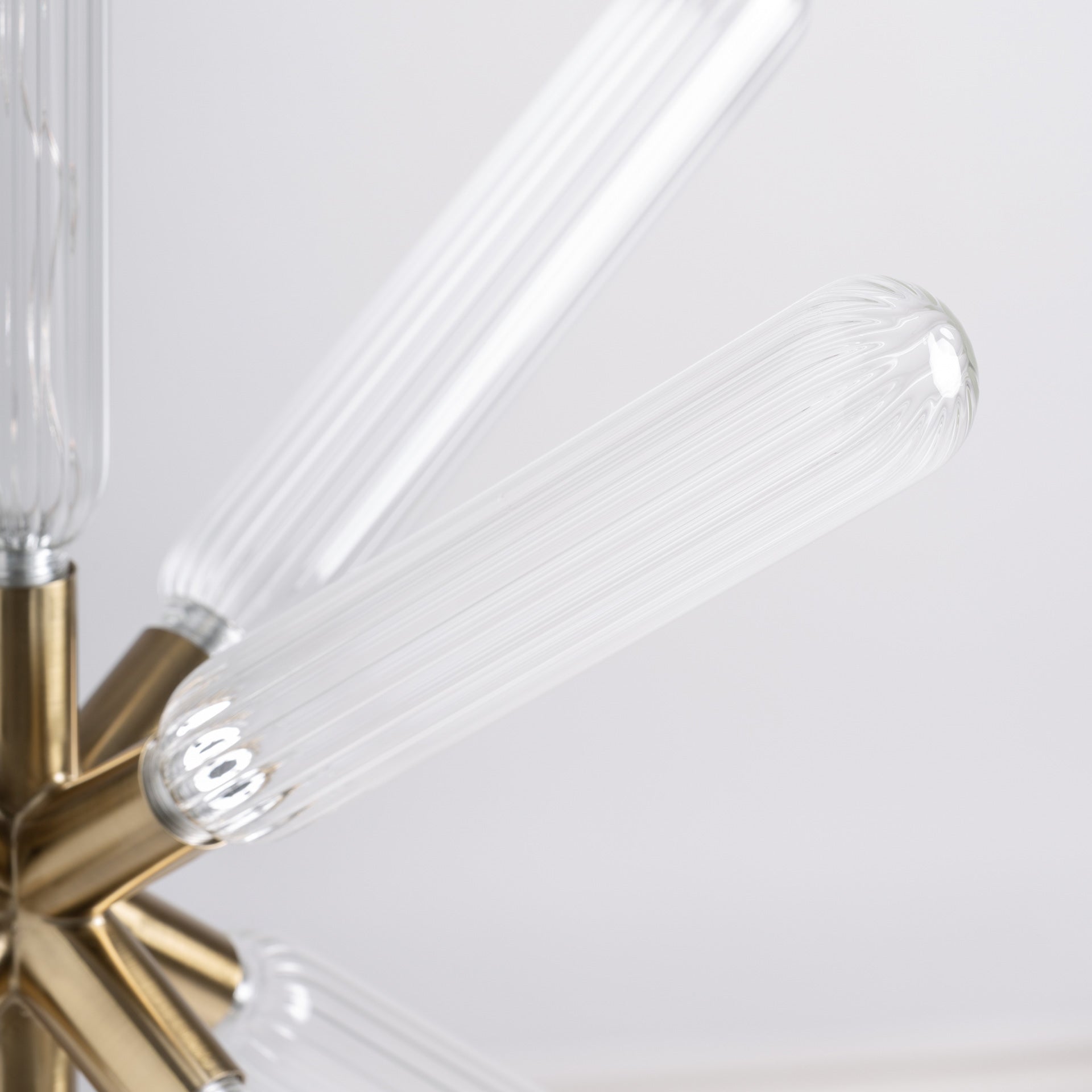 Crystal Ceiling Lamp with Bronze Steel Frame