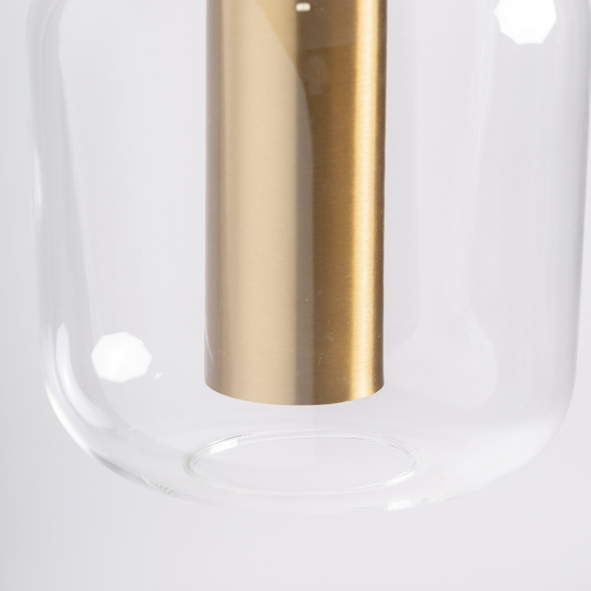 Crystal Ceiling Lamp with Golden Steel Frame