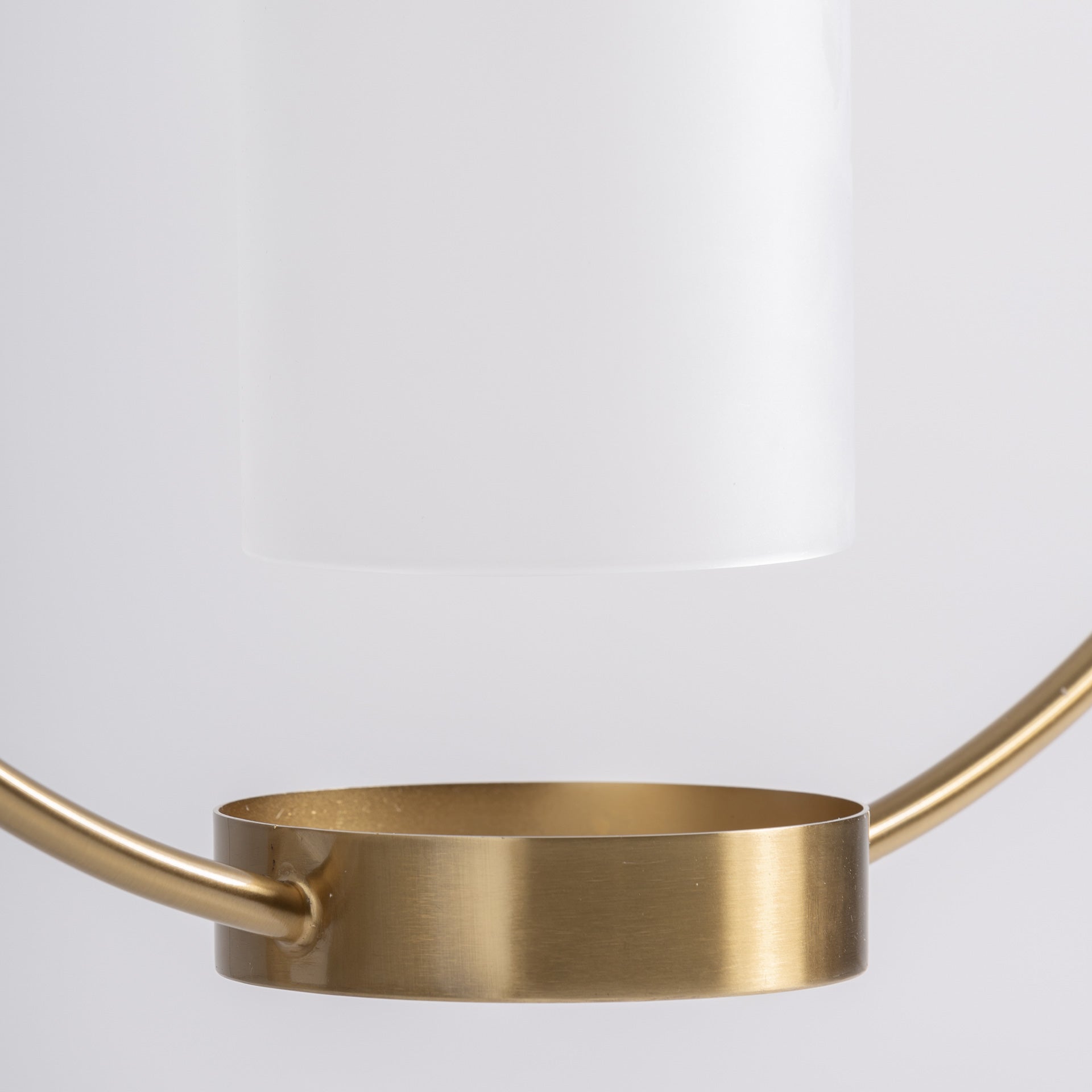 Crystal Ivory Ceiling Lamp with Gold Steel Finish