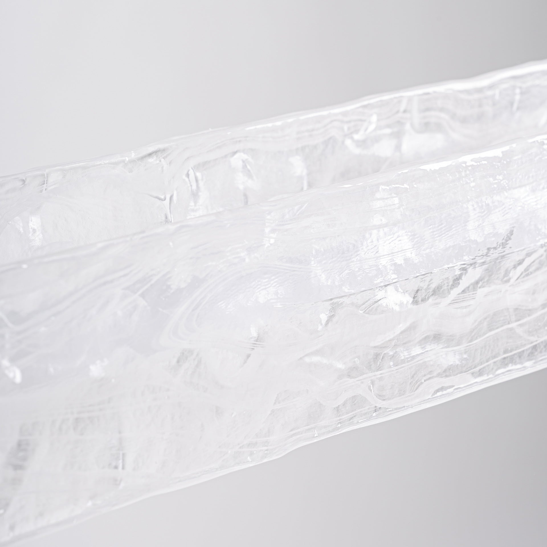 White Crystal Ceiling Lamp with Black Steel Frame