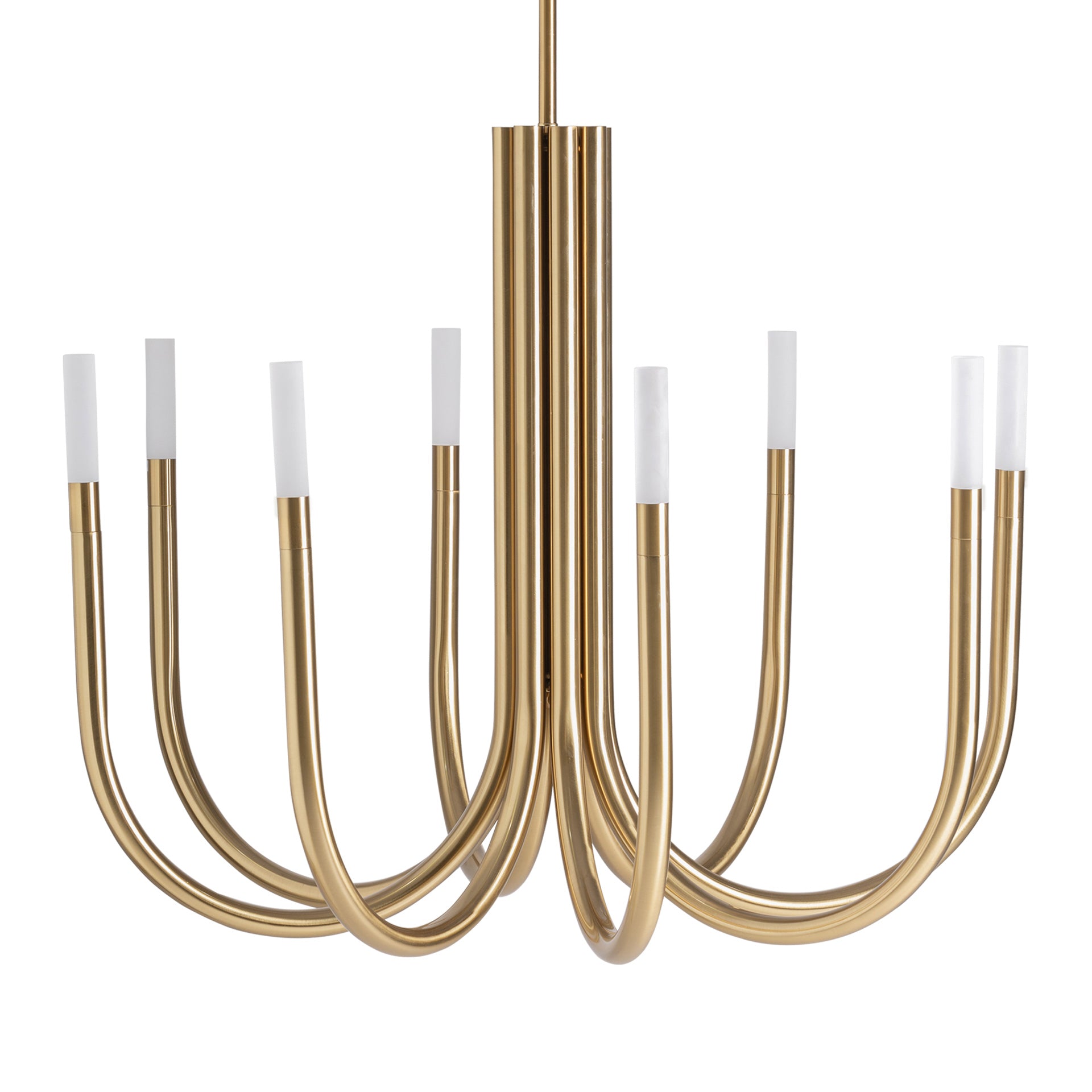 Crystal Ceiling Lamp - White & Gold Finish