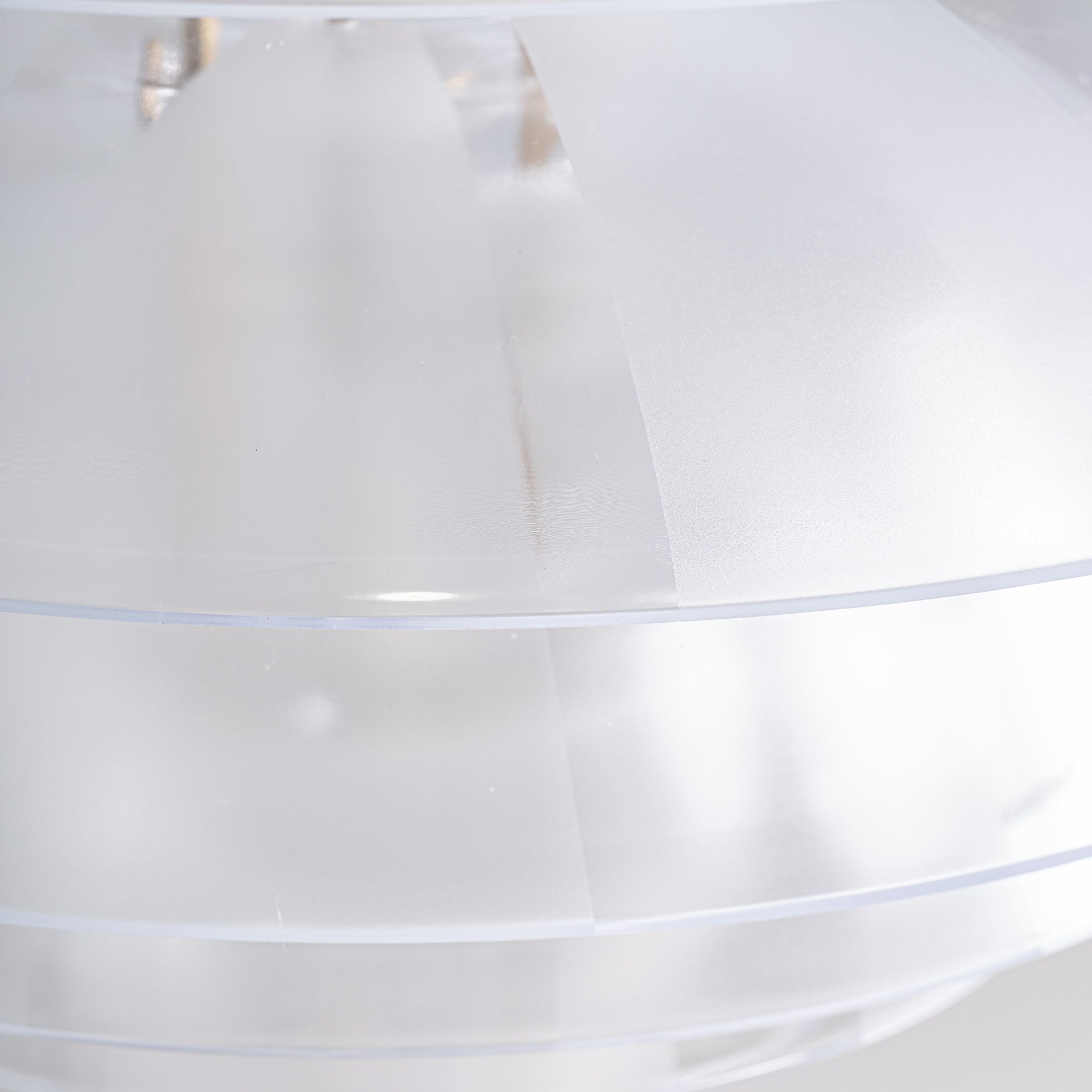 White Acrylic Ceiling Lamp with Gold Iron Finish