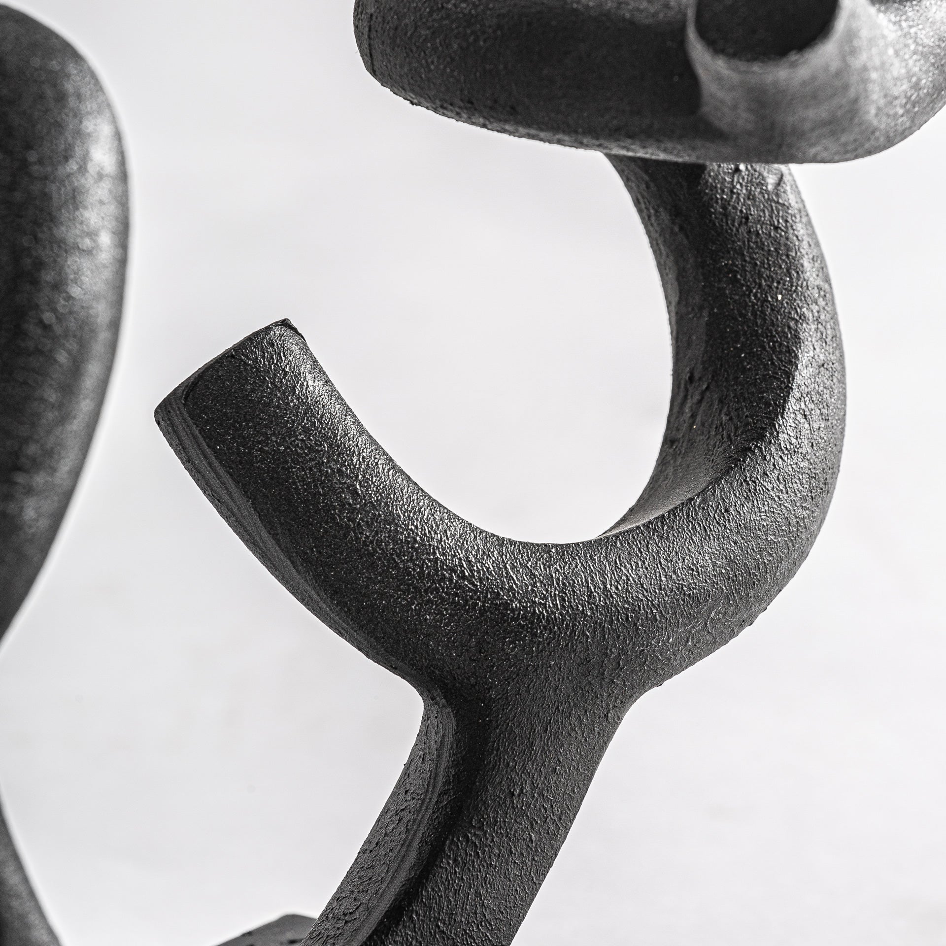 Xandy Black Resin Decorative Figure - Contemporary Sculptural Art