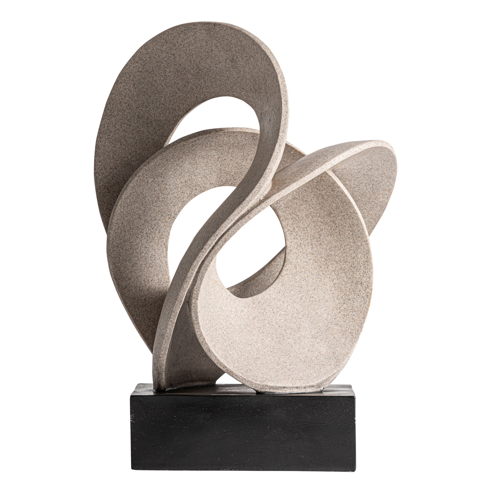 Black Resin Decorative Figure - Modern Sculptural Accent