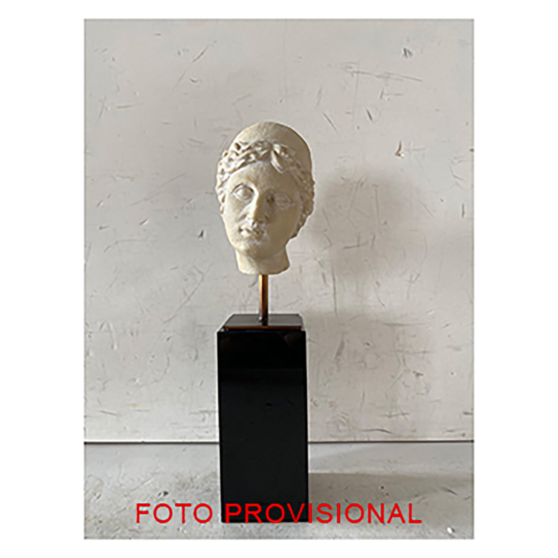 Elegant Off-White Decorative Figure with Black Crystal Accent