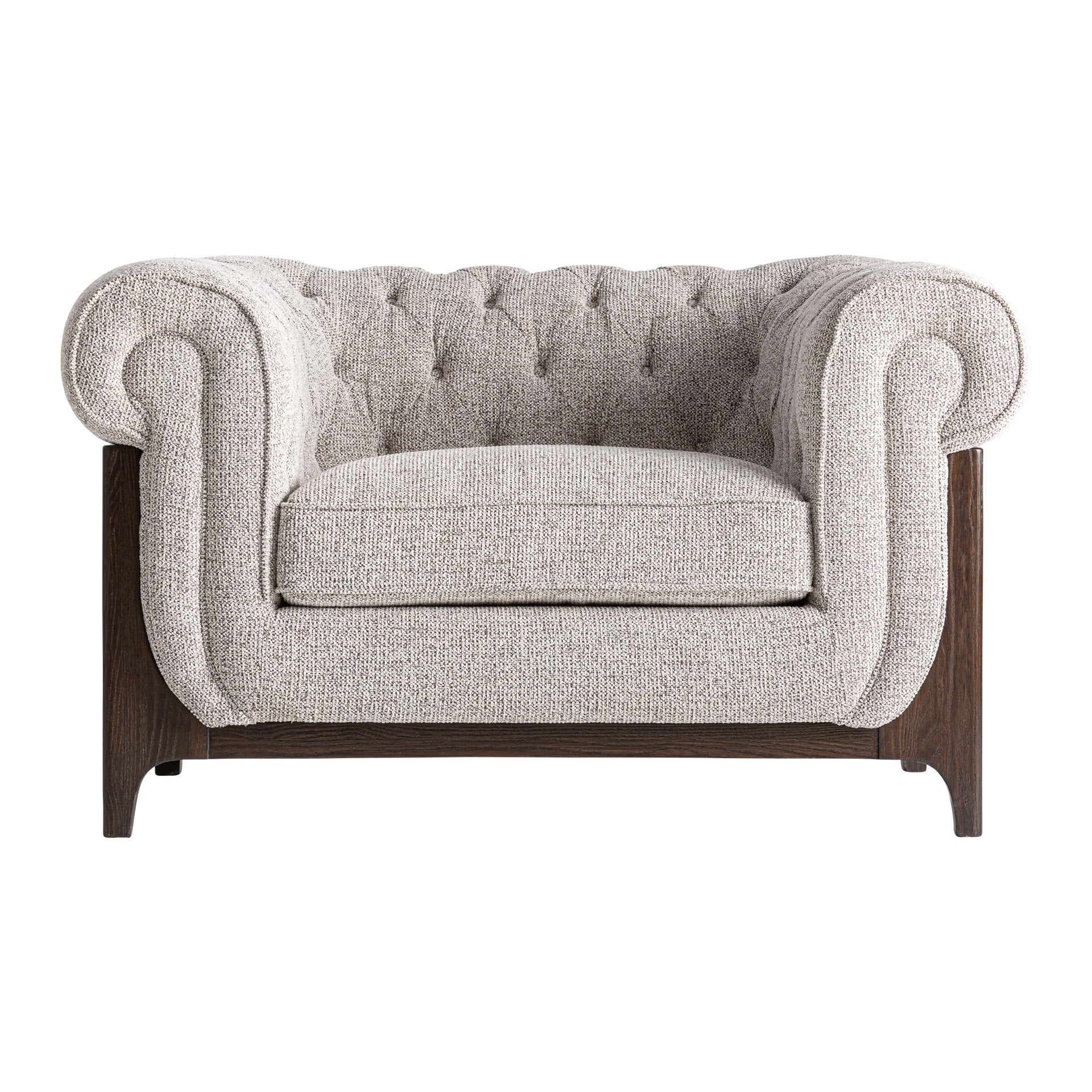 Ask Classic Armchair in Ash Wood & Grey Polyester