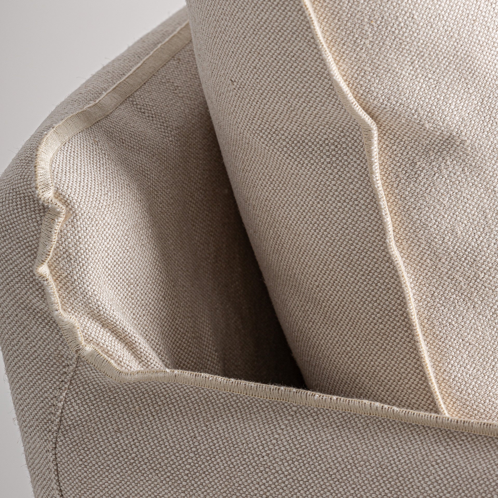 Pugnac Contemporary Linen Armchair - Beige