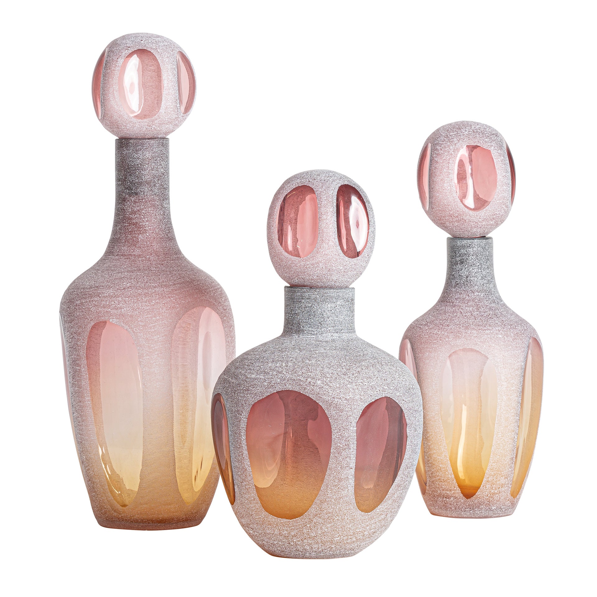 Yaeko Pink Glass Vase - Contemporary Design
