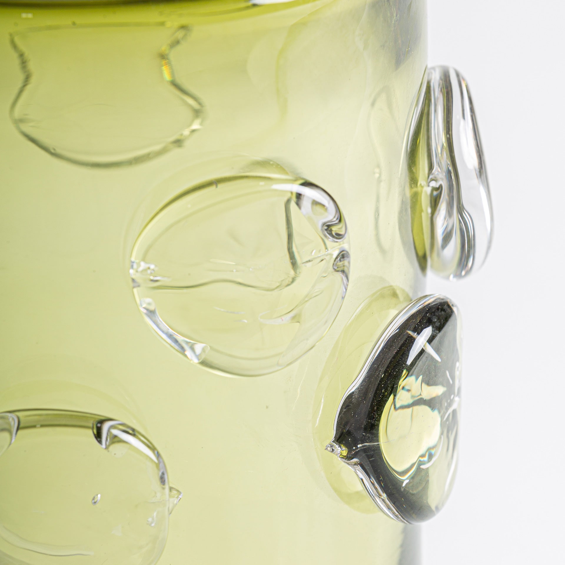 KIO Glass Vase - Translucent Green Classic Design