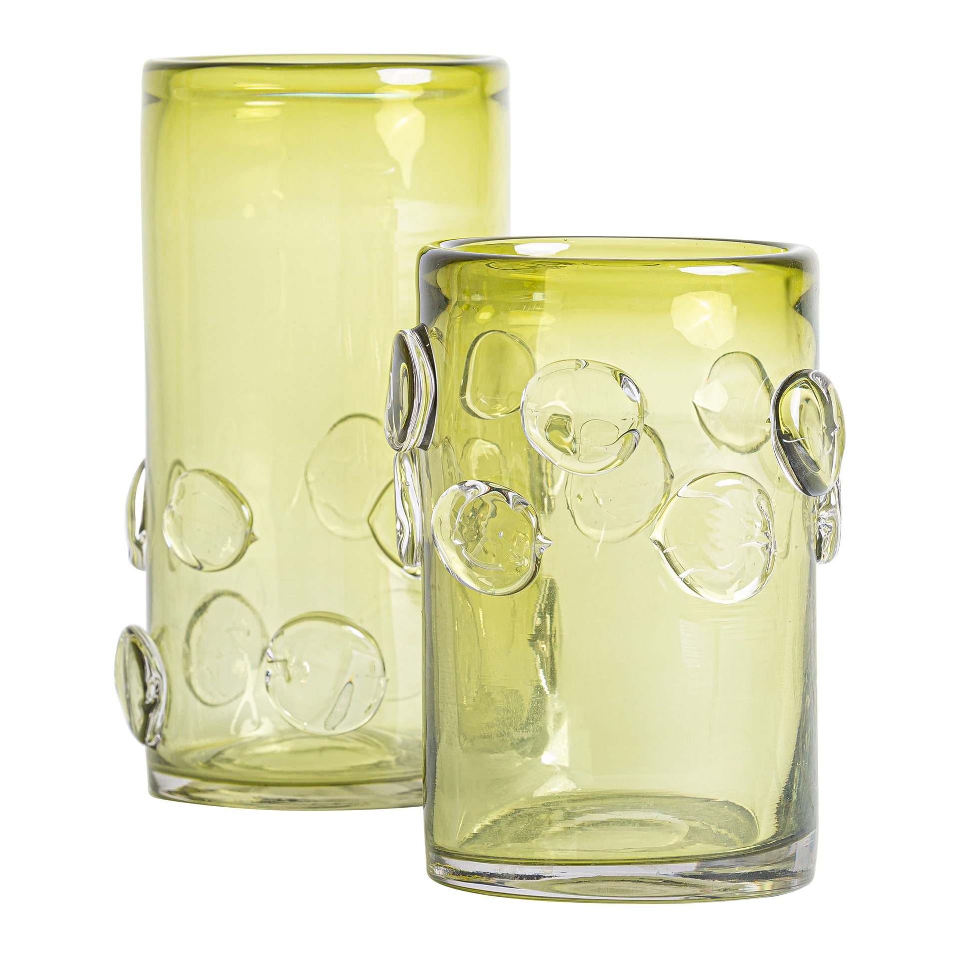 KIO Glass Vase - Translucent Green Classic Design