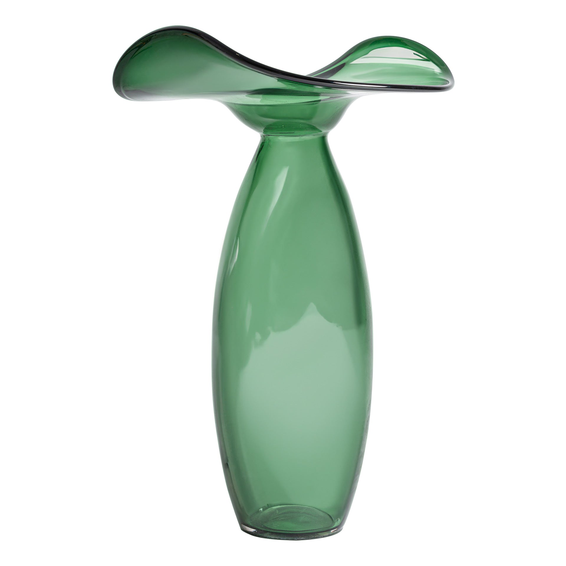 Akari Glass Vase - Contemporary Green Translucent Design